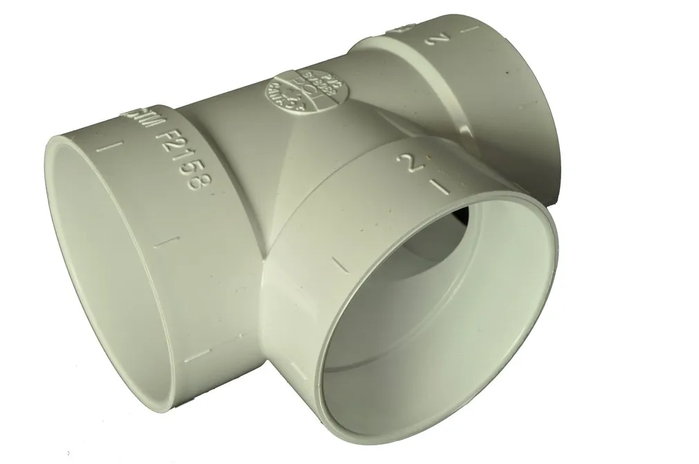 Central Vacuum PVC 2 Inch Short 90 Degree Tee - Oreck BI-9082 for Efficient Cleaning Solutions
