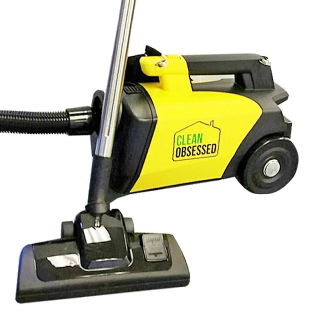 Clean Obsessed HEPA Canister Vacuum CO711 - Lightweight & Powerful Commercial Vacuum, Yellow