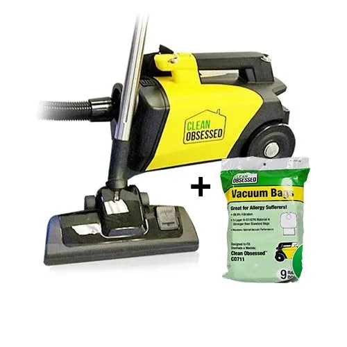 Clean Obsessed Lightweight Portable Canister Vacuum CO711 with 8-Piece Tool Kit for Commercial Use