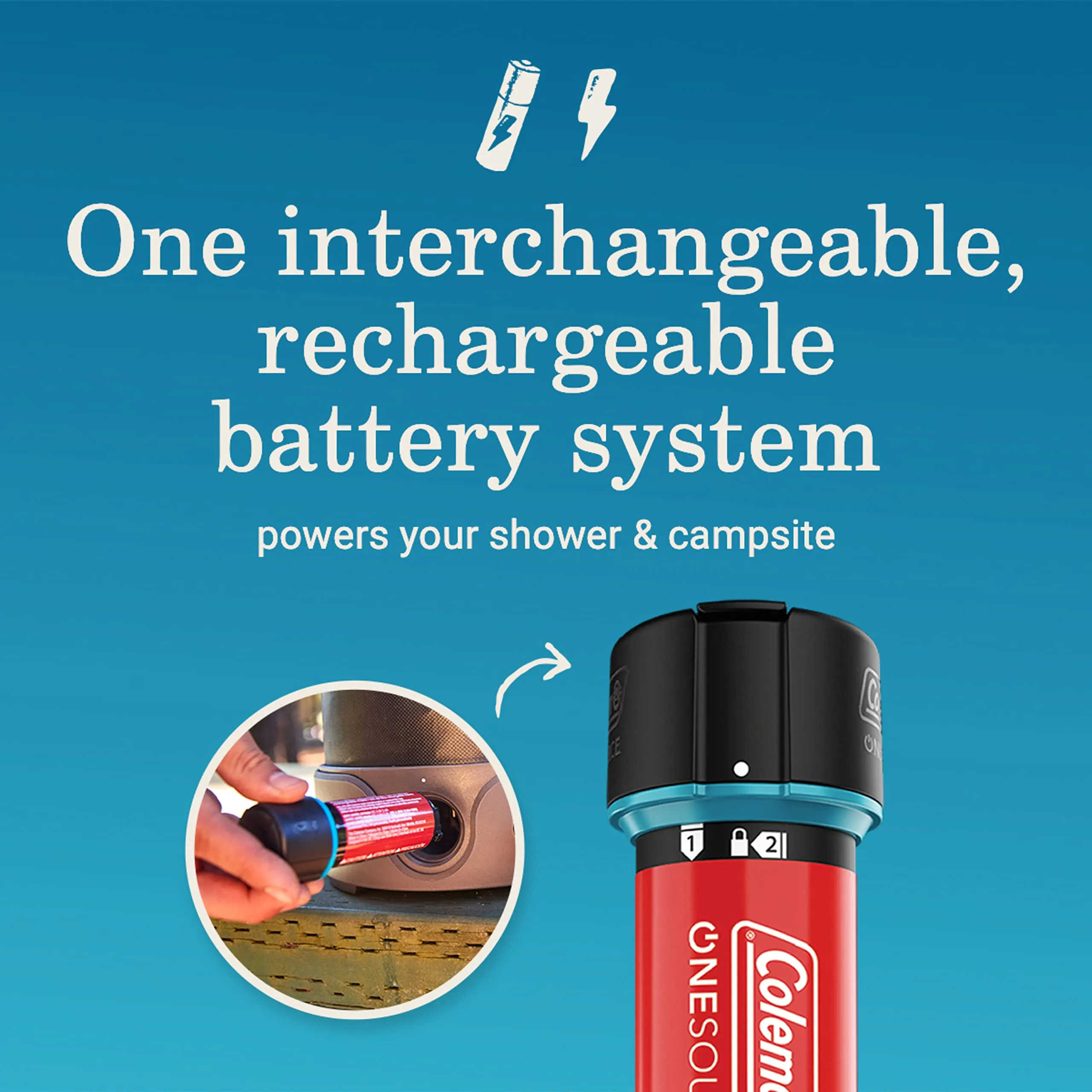 Coleman OneSource Rechargeable Camping Gear: Shower, Vacuum, Fan, Speaker & Pump with Battery 2 Coleman OneSource Rechargeable Camping Gear: Shower, Vacuum, Fan, Speaker & Pump with Battery - Image 2