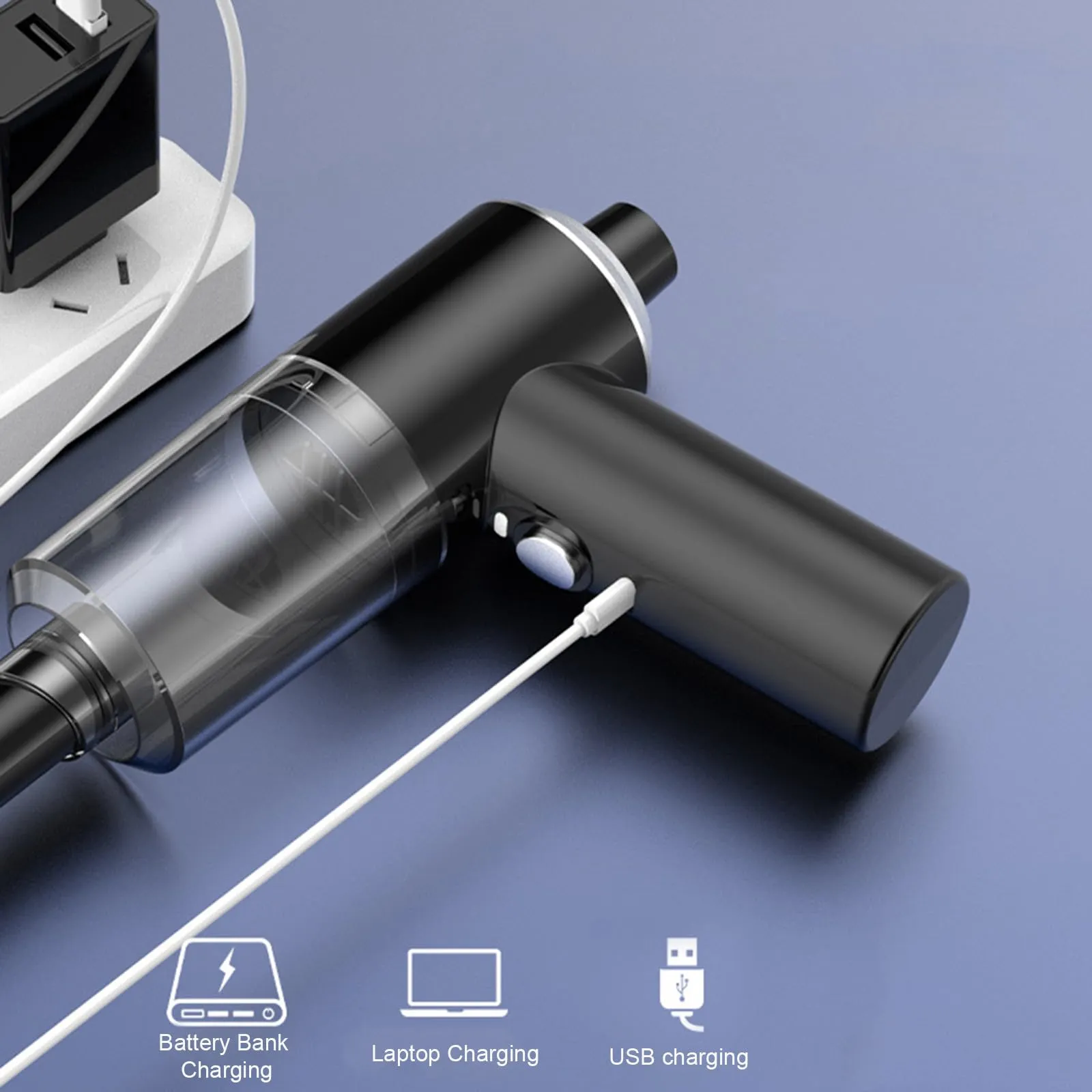 Cordless Handheld Car Vacuum Cleaner with LED Light - 4000pa Suction for Pets, Home, Office 5 Cordless Handheld Car Vacuum Cleaner with LED Light - 4000pa Suction for Pets, Home, Office - Image 5