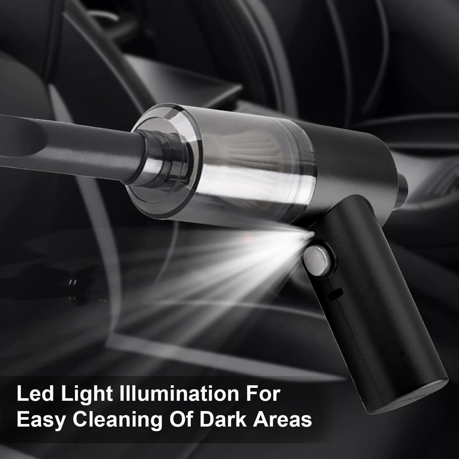 Cordless Handheld Car Vacuum Cleaner with LED Light - 4000pa Suction for Pets, Home, Office 7 Cordless Handheld Car Vacuum Cleaner with LED Light - 4000pa Suction for Pets, Home, Office - Image 7
