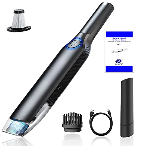 Cordless Rechargeable Mini Car Vacuum Cleaner with Powerful Suction for Pet Hair & Home Cleaning