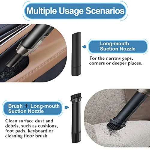 Cordless Rechargeable Mini Car Vacuum Cleaner with Powerful Suction for Pet Hair & Home Cleaning - Image 6