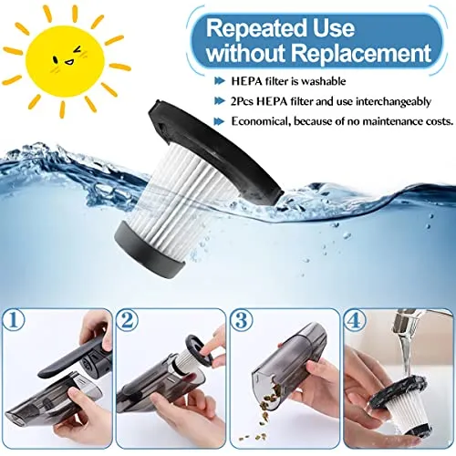 Cordless Rechargeable Mini Car Vacuum Cleaner with Powerful Suction for Pet Hair & Home Cleaning - Image 7