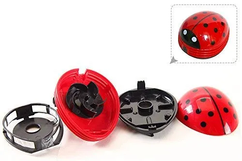Cute Portable Beetle Ladybug Mini Handheld Vacuum Cleaner - Red Desktop Crumb Sweeper for Office - Image 3