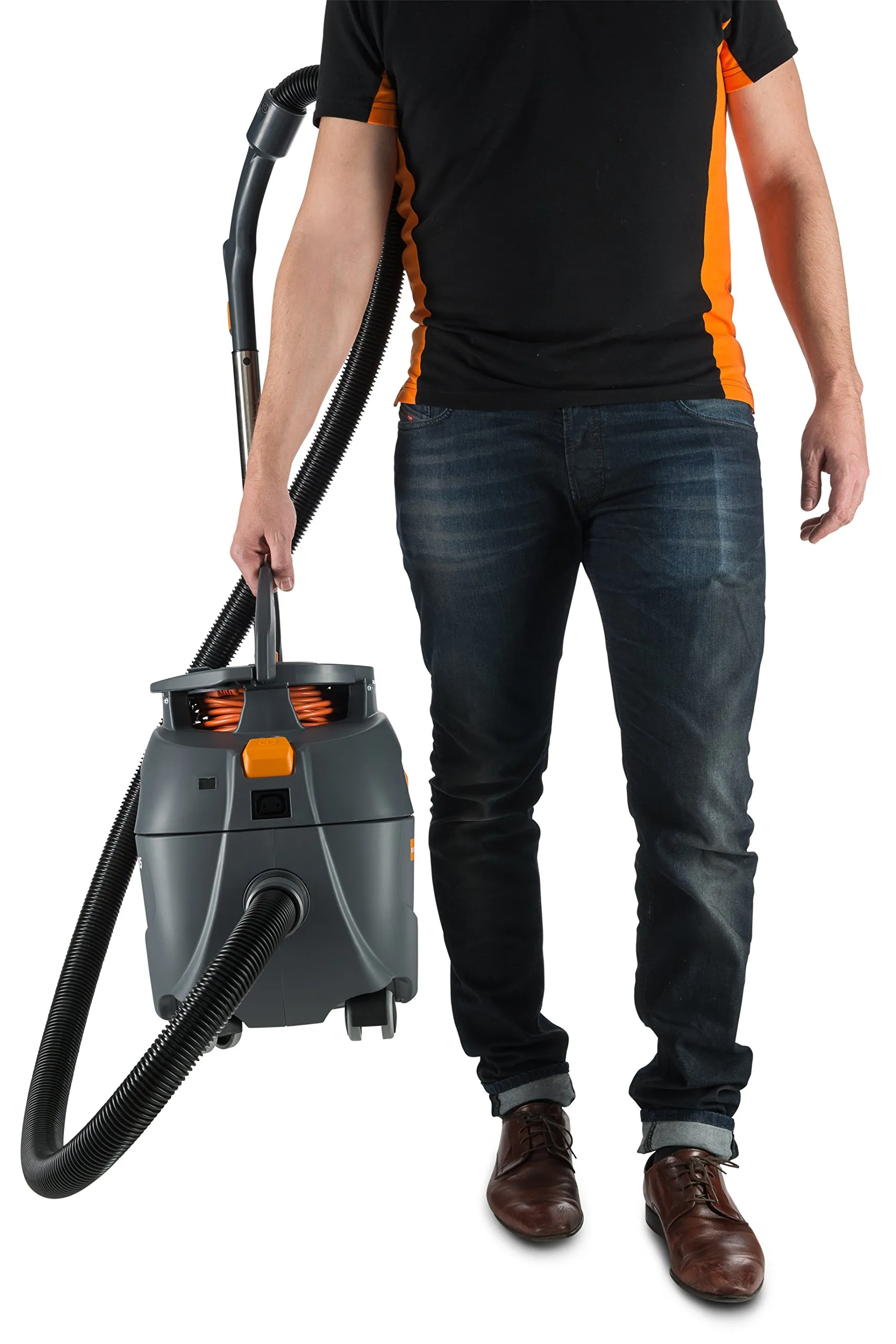 D7524262 Aero 15 Plus Canister Dry Vacuum, 4 Gallon, Grey/Orange - Efficient, Quiet, Ergonomic Design - Image 2