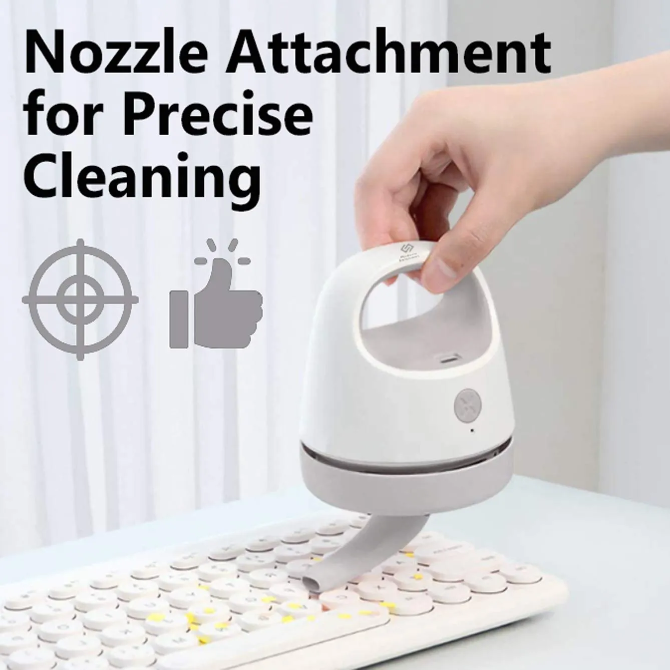 Desktop Vacuum Cleaner USB Rechargeable, Mini Dual Mode Suction for Dust, Keyboards & Pet Hair - Image 4