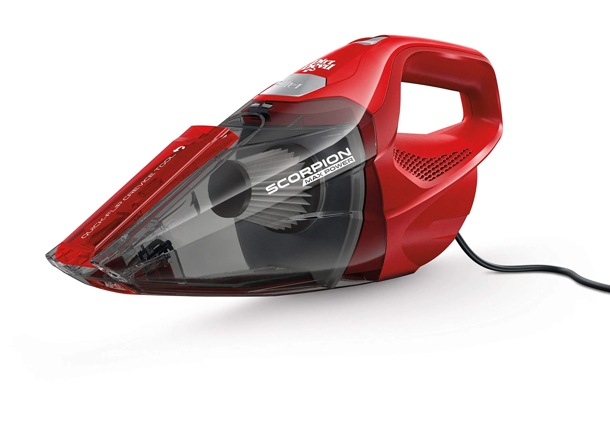 Dirt Devil Scorpion Quick Flip Corded Handheld Vacuum Cleaner, Lightweight, Red, SD20005RED