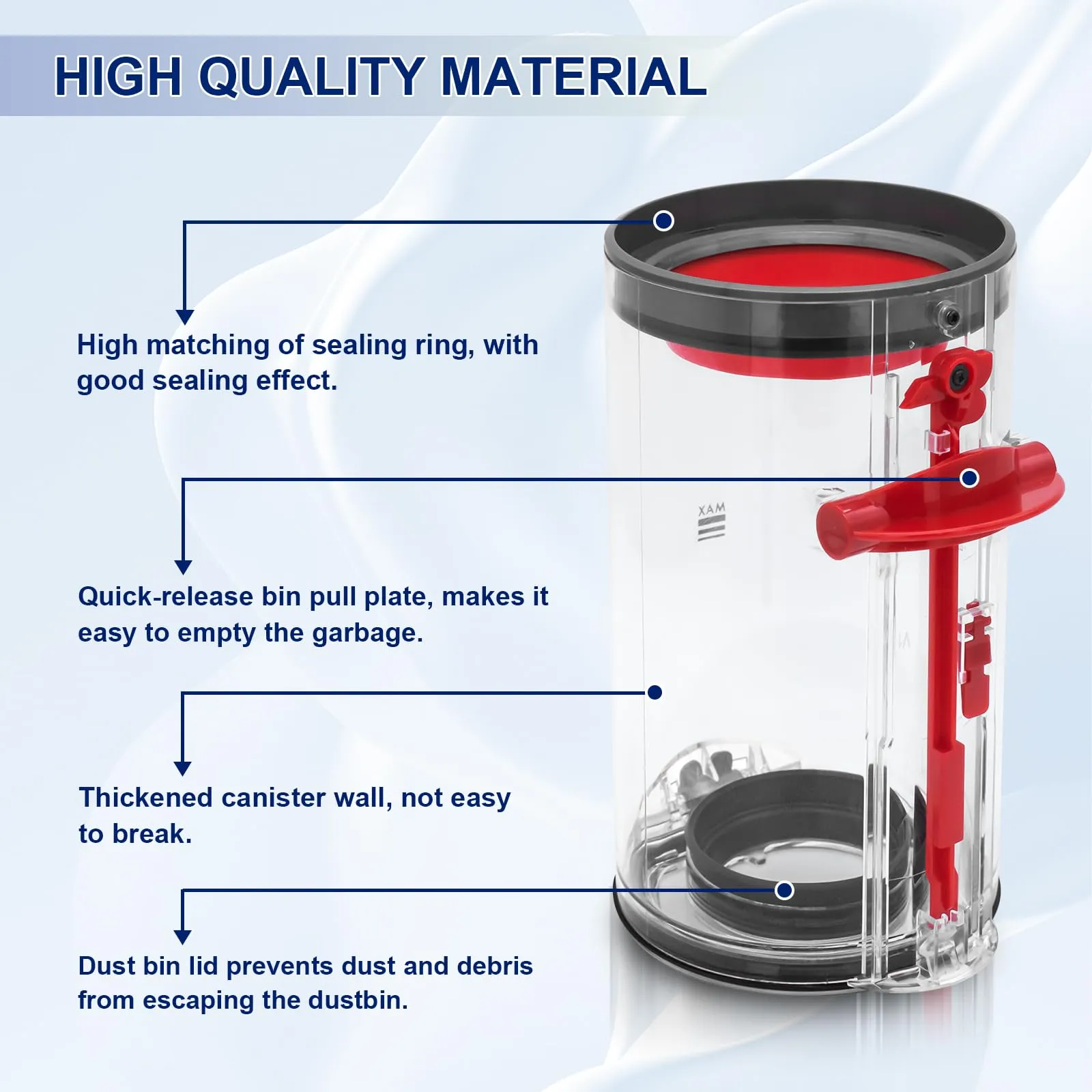 Dust Bin for Dyson V11 V15 SV14 SV15 SV22 - Large Replacement Canister Compatible Part No. 970050-01 - Image 2