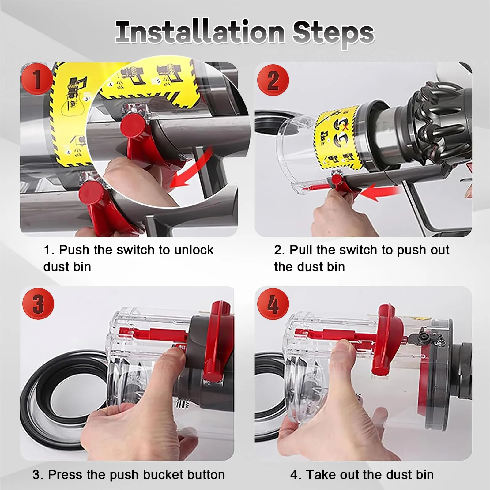 Dust Bin Replacement for Dyson V10 Digital Slim/V12 Detect Slim SV18 SV20 Vacuum Cleaner - Image 6