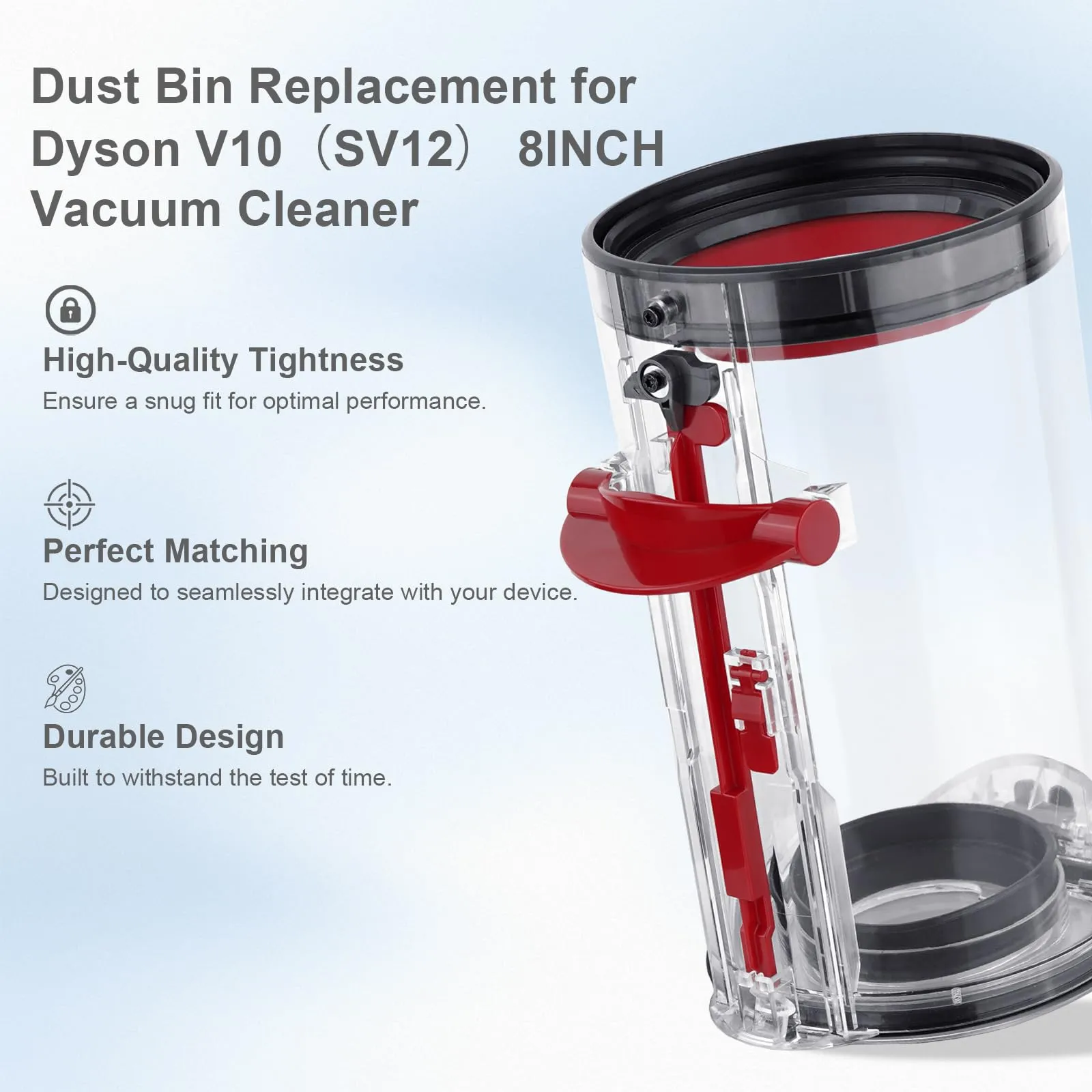 Dust Bin Replacement for Dyson V10 SV12 Vacuum Cleaners, 8-Inch Canister, Compatible with V10 Absolute/Animal - Image 4