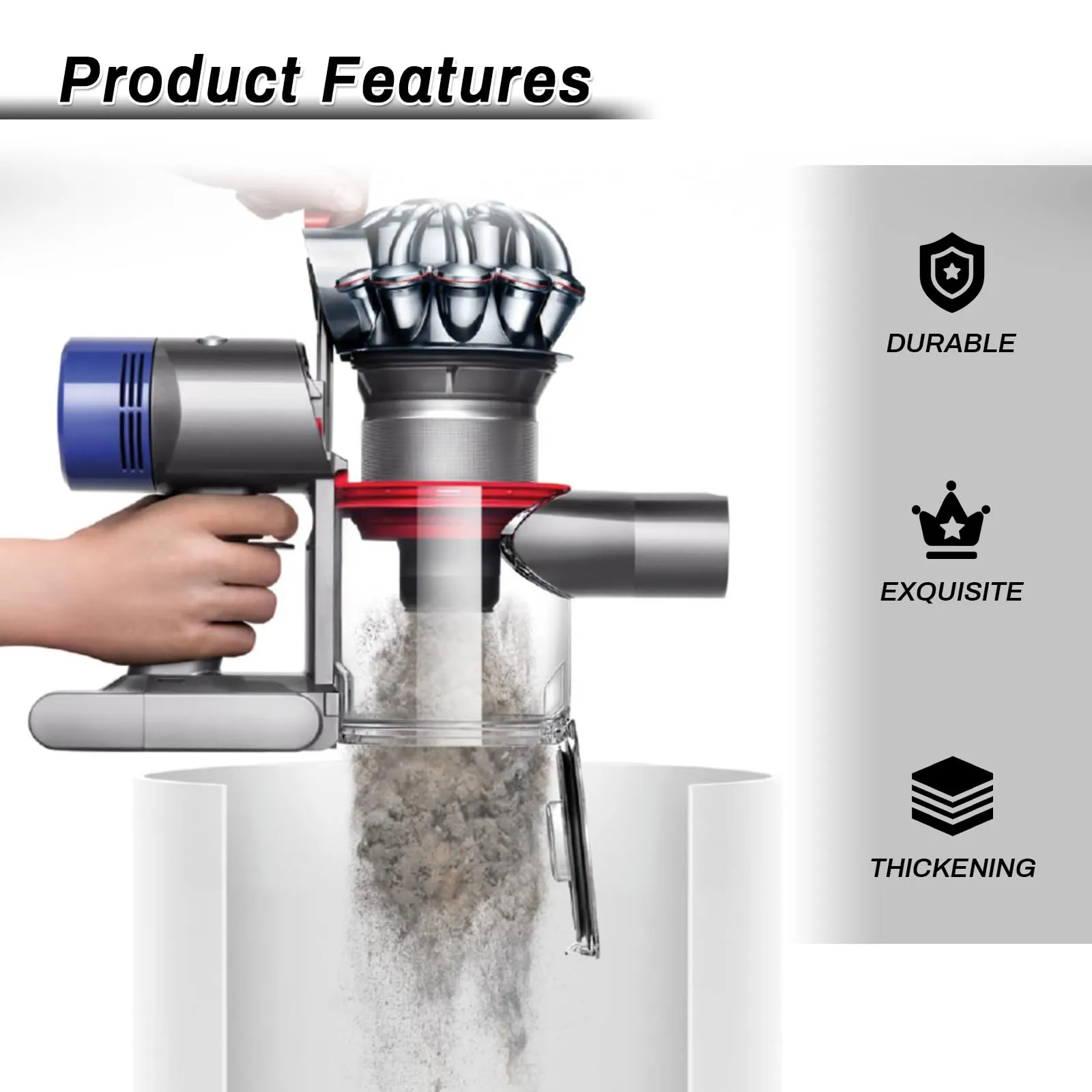 Dust Bin Replacement for Dyson V7 V8 SV10 SV11 Vacuum Cleaner Canister Parts - Bolan-Tech 4 Dust Bin Replacement for Dyson V7 V8 SV10 SV11 Vacuum Cleaner Canister Parts - Bolan-Tech - Image 4