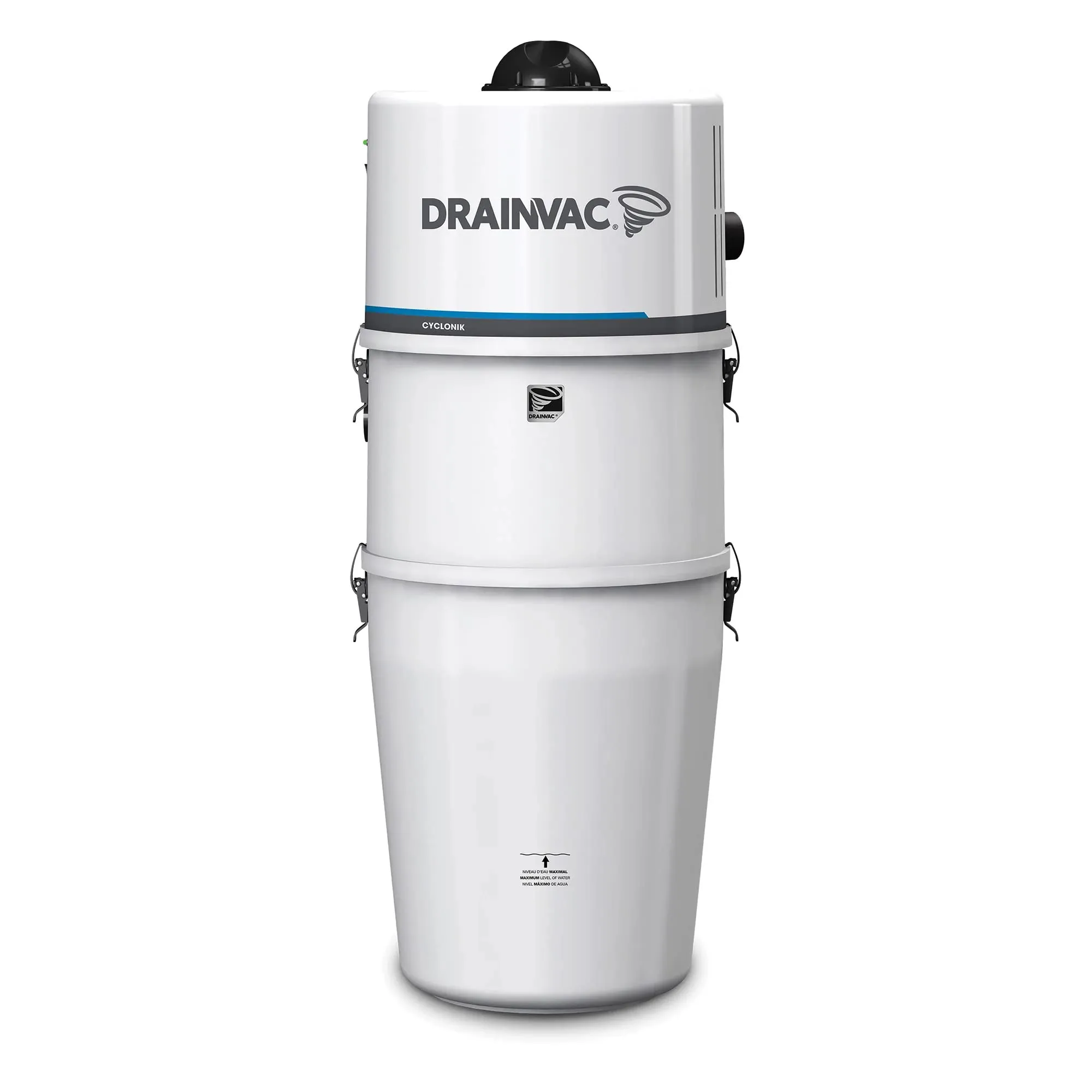 DV1R12CT Cyclonik Wet & Dry Central Vacuum - 700 AW Motor, 10 Gallon Capacity, Bagless, Cartridge Filter