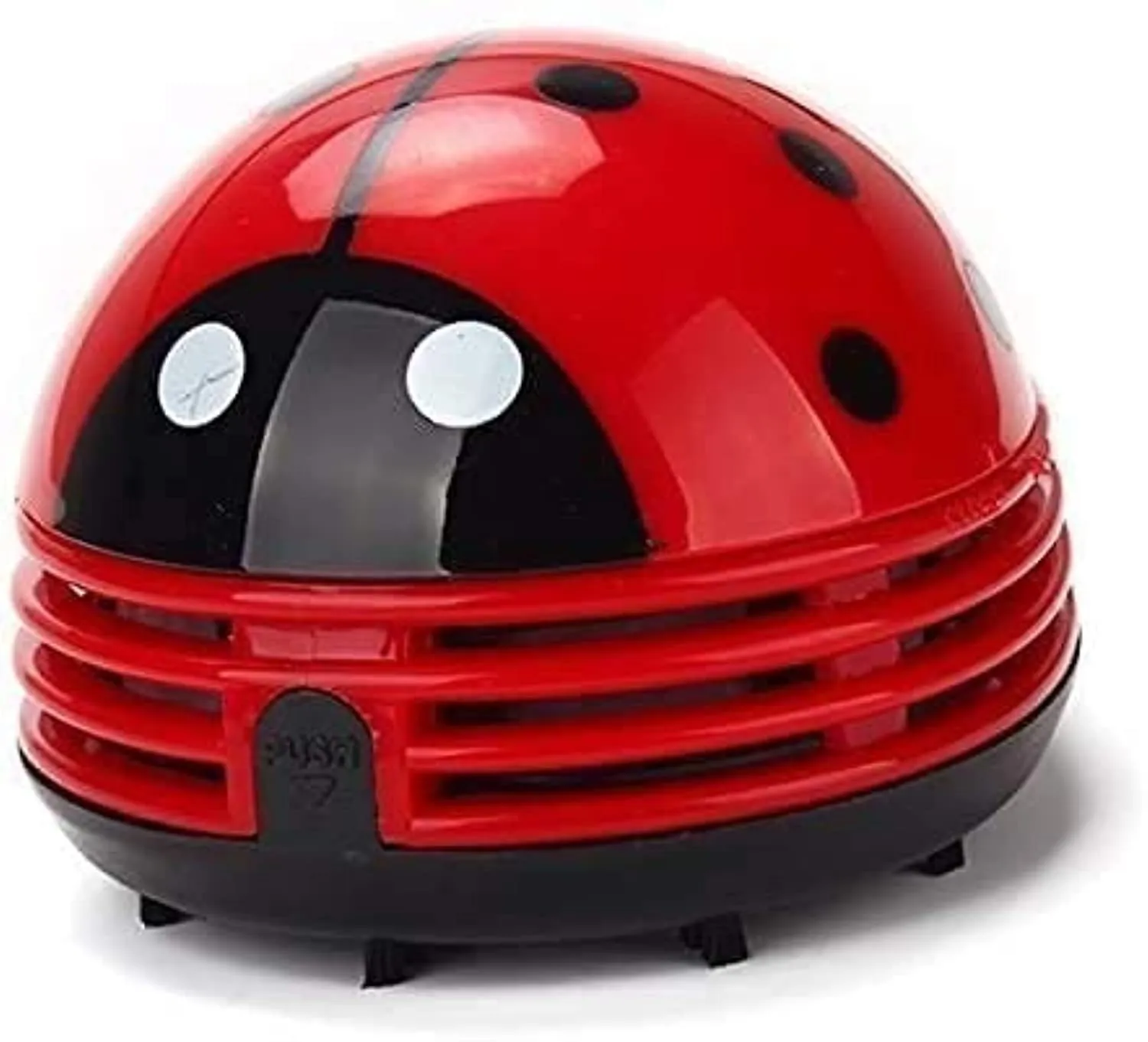 E ECSEM Cute Portable Cartoon Mini Desktop Vacuum Cleaner - Red - Handheld Dust Crumb Sweeper - Image 2