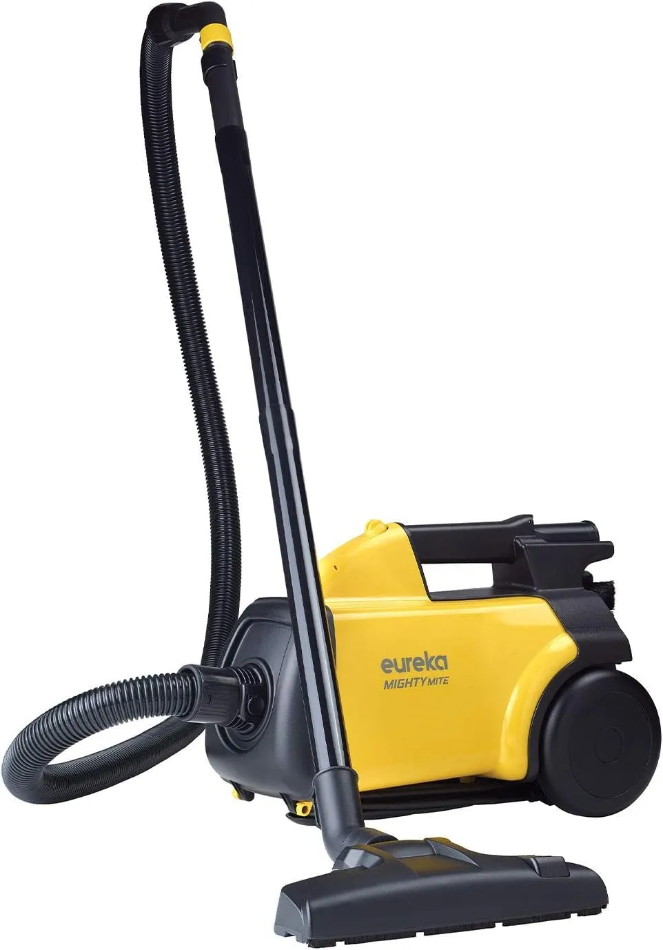 Eureka Mighty Mite Canister Vacuum - Sunflower Yellow - 10 Amp Power, 20' Cord Length