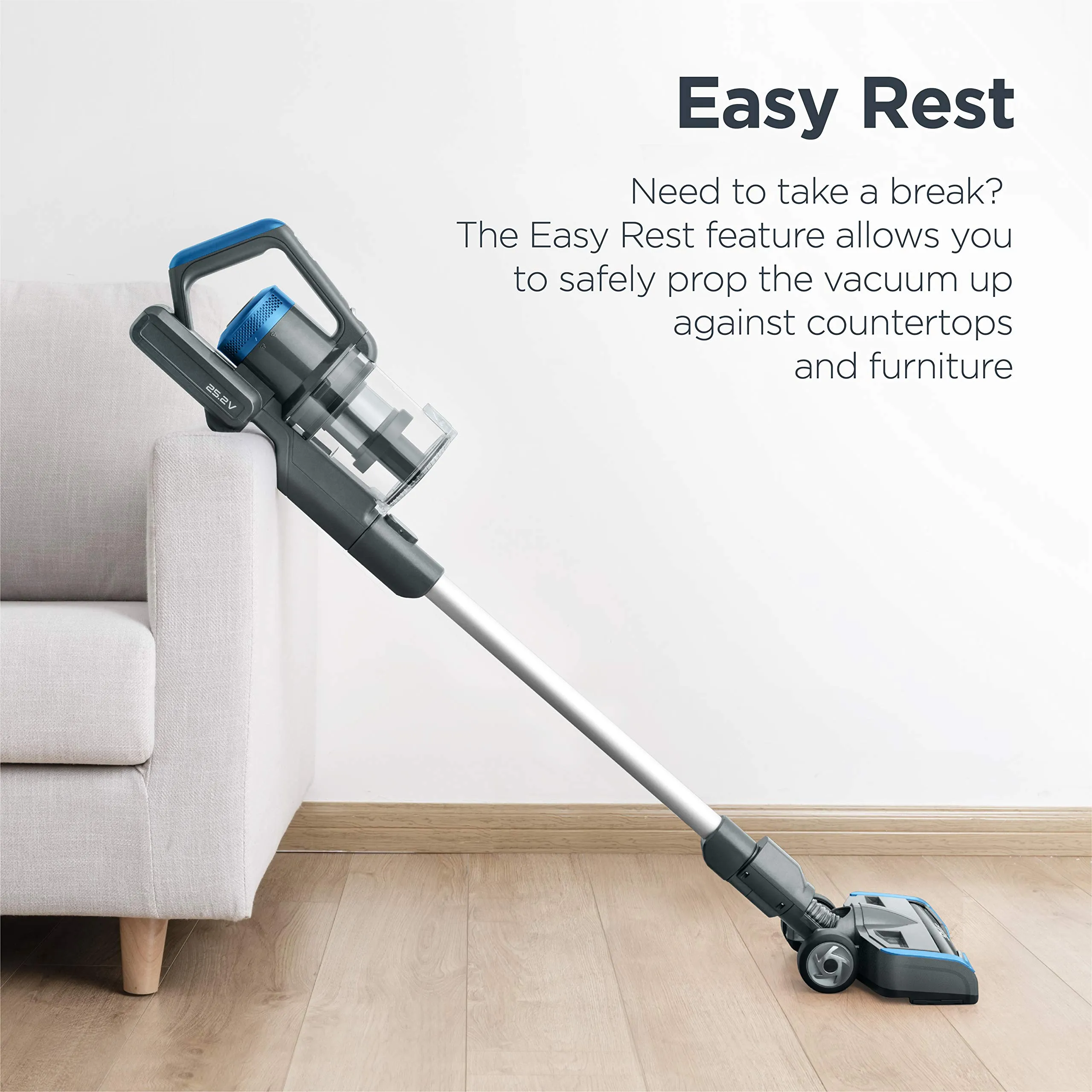 Eureka Rechargeable Handheld Stick Vacuum Cleaner - 350W Powerful BLDC ...