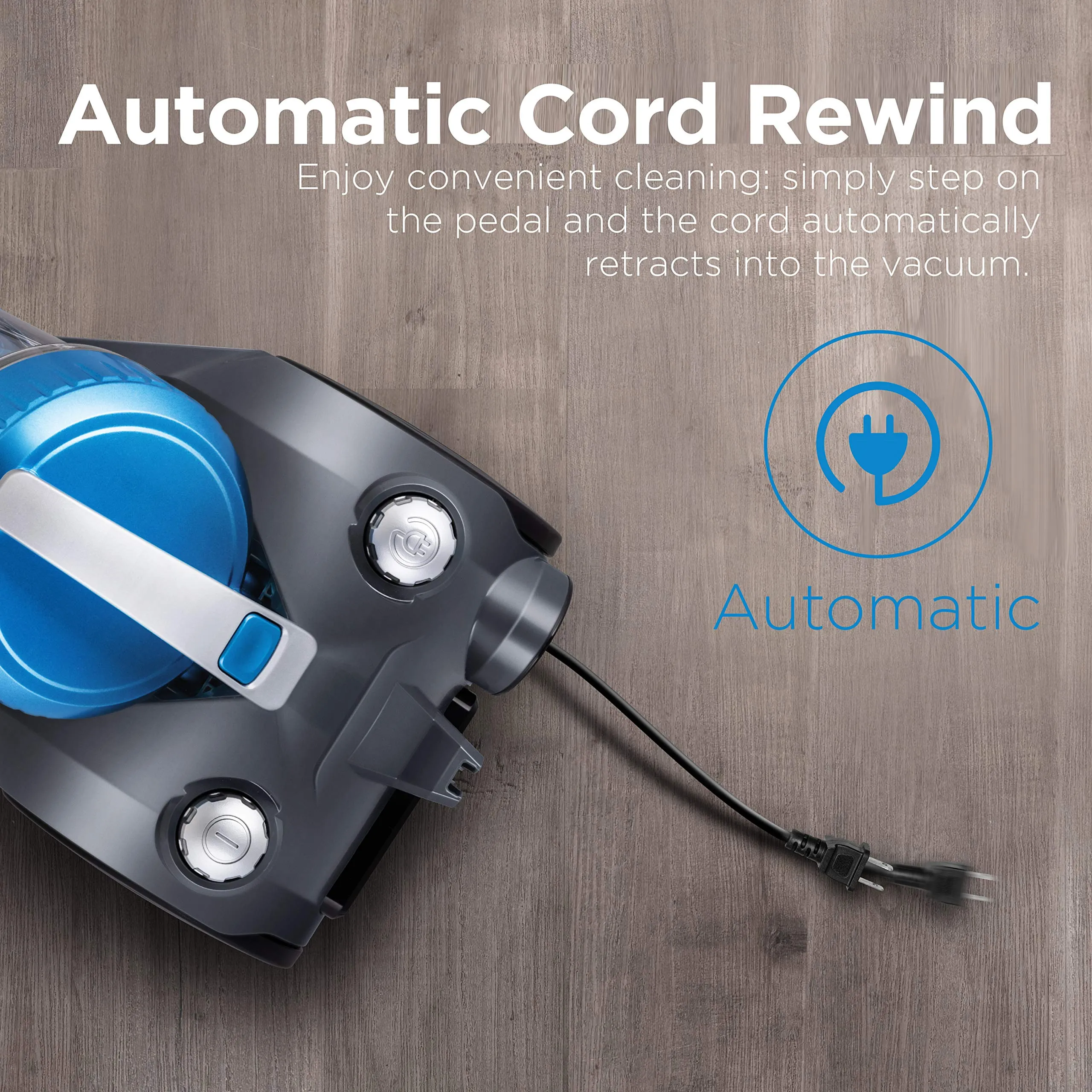 Eureka WhirlWind Bagless Canister Vacuum Cleaner, 2.5L, Lightweight, Blue, Ideal for Carpets & Hard Floors - Image 5