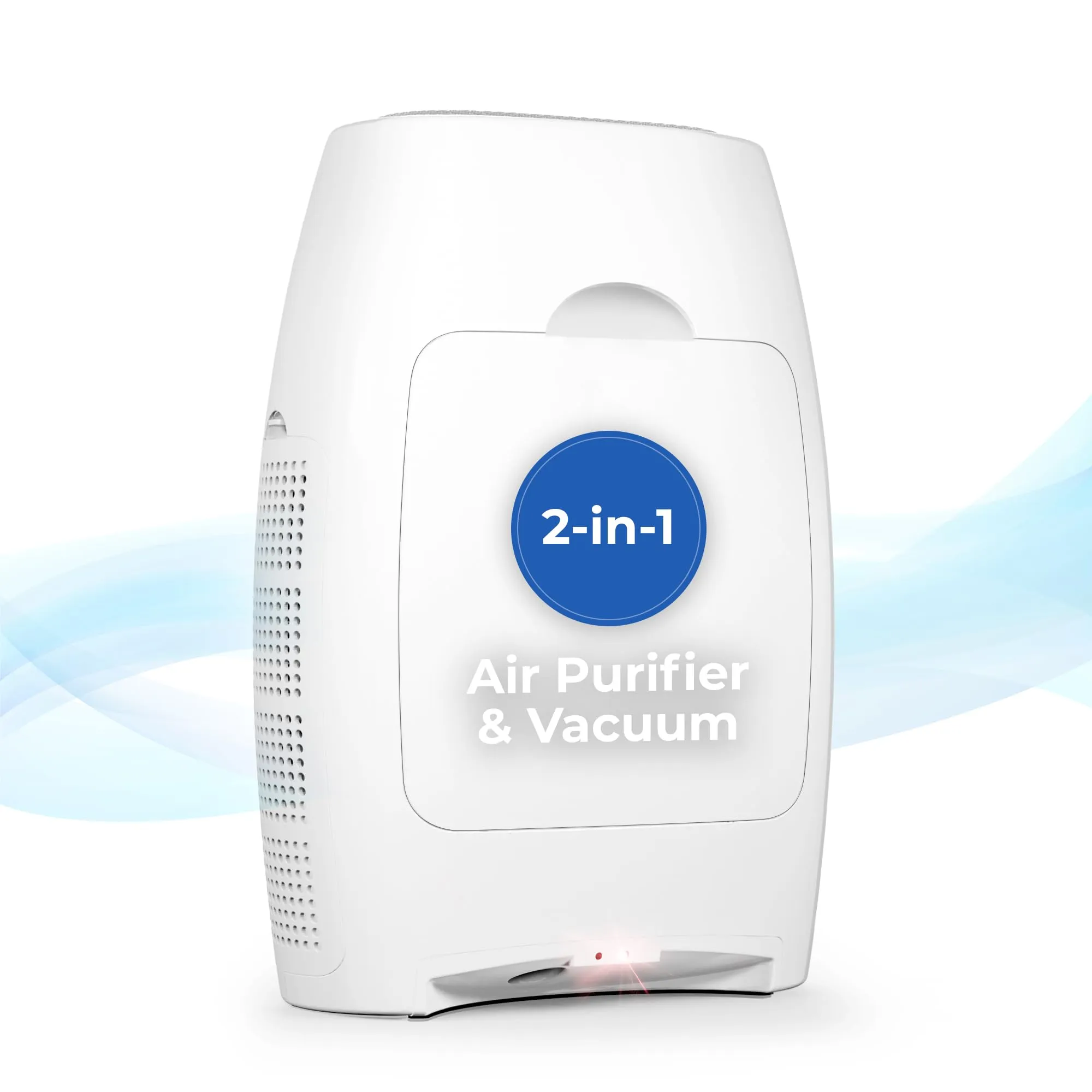 EyeVac Home Air 2-in-1 HEPA Air Purifier & Touchless Vacuum - 600 Sq ft Coverage, 1000 Watt (White)