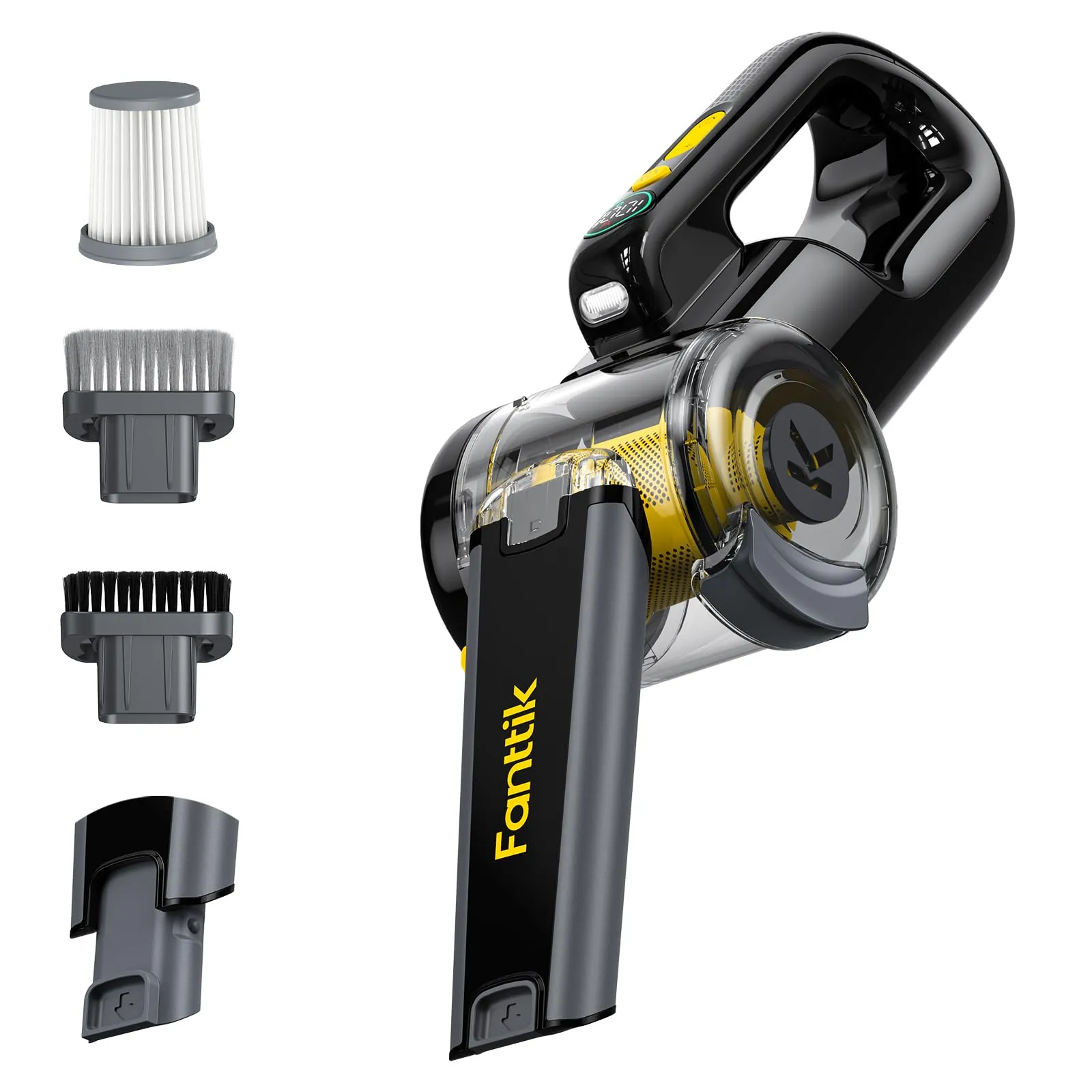 Fanttik Fold V10 Apex Pivot Car Vacuum - 17000Pa Cordless Hand Vac with LED Light & DynamicClean™