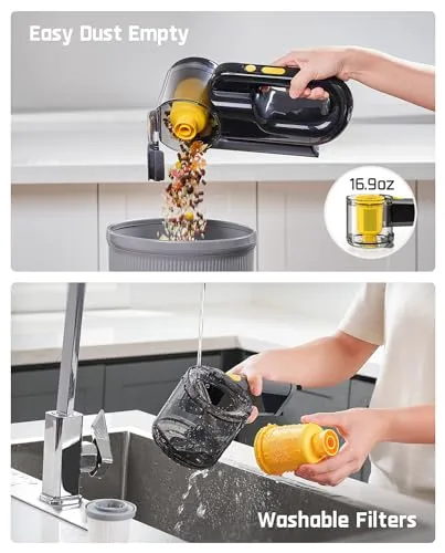 Fanttik Fold V10 Mate Pivot Car Vacuum, 14000Pa Cordless Vacuum with LED Display & Light, 16.9 oz - Image 7