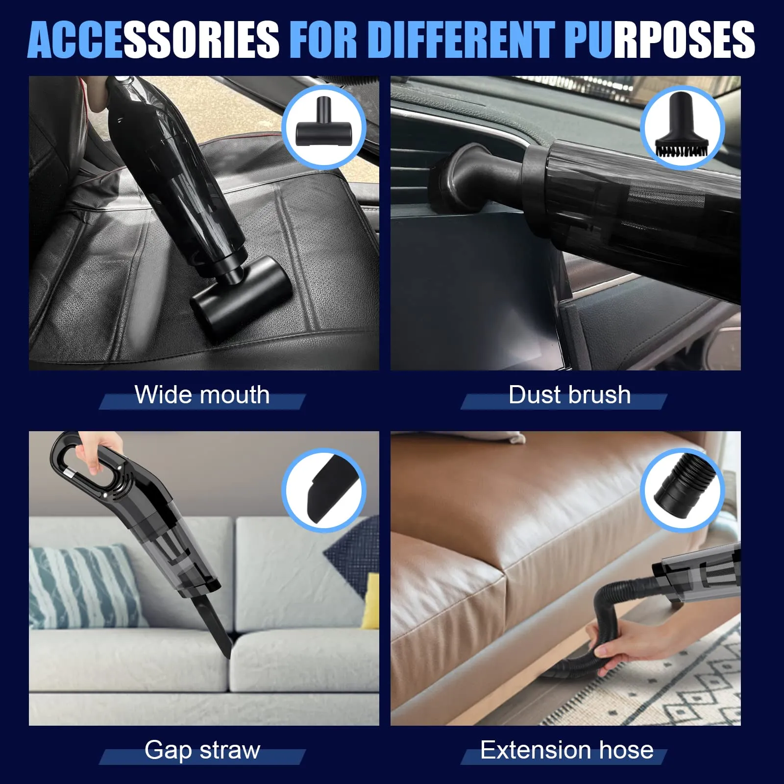 Hand Held Vacuum Cordless: Mini Lightweight Car Vacuum Cleaner, 9000PA High Power, Rechargeable - Image 5