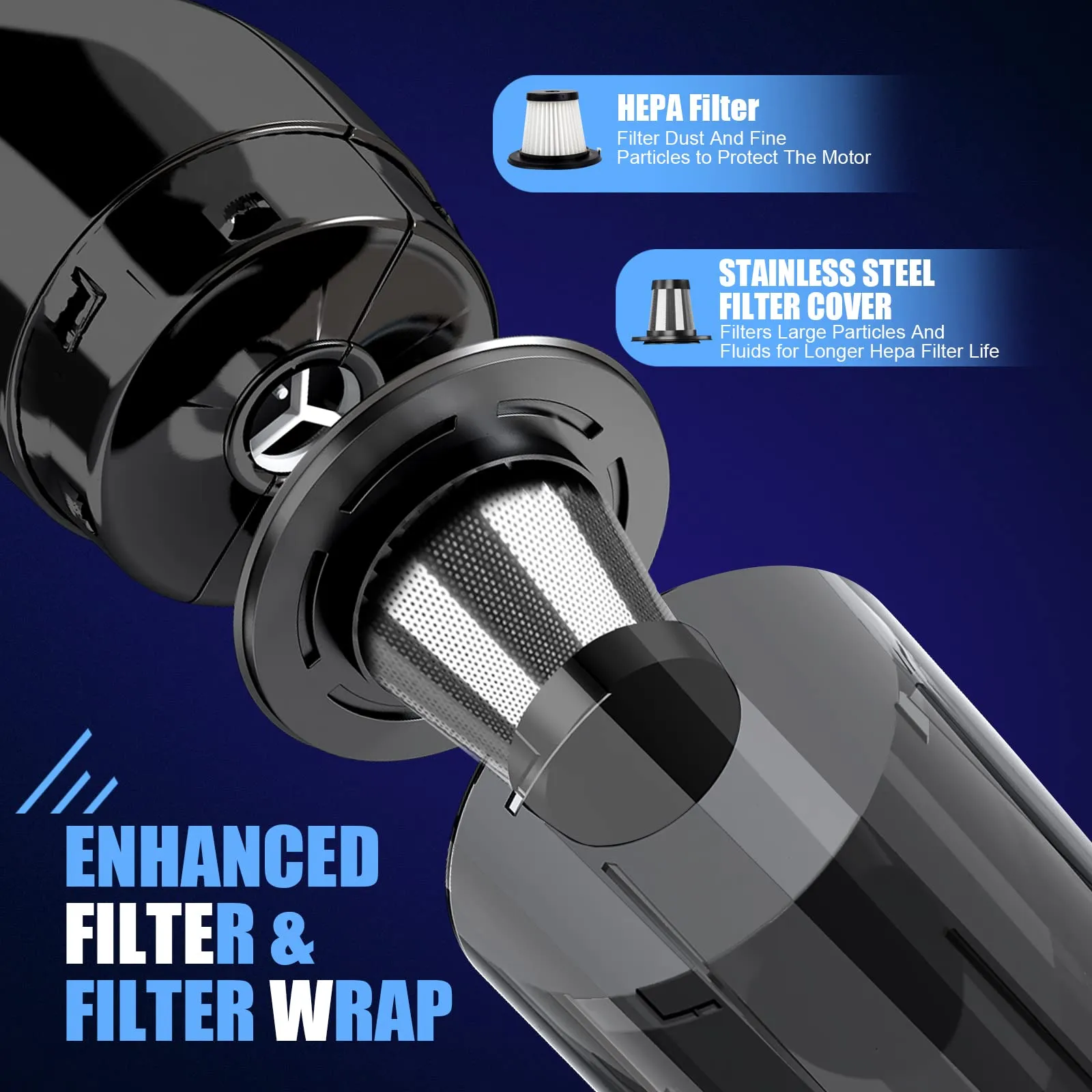 Hand Held Vacuum Cordless: Mini Lightweight Car Vacuum Cleaner, 9000PA High Power, Rechargeable - Image 7