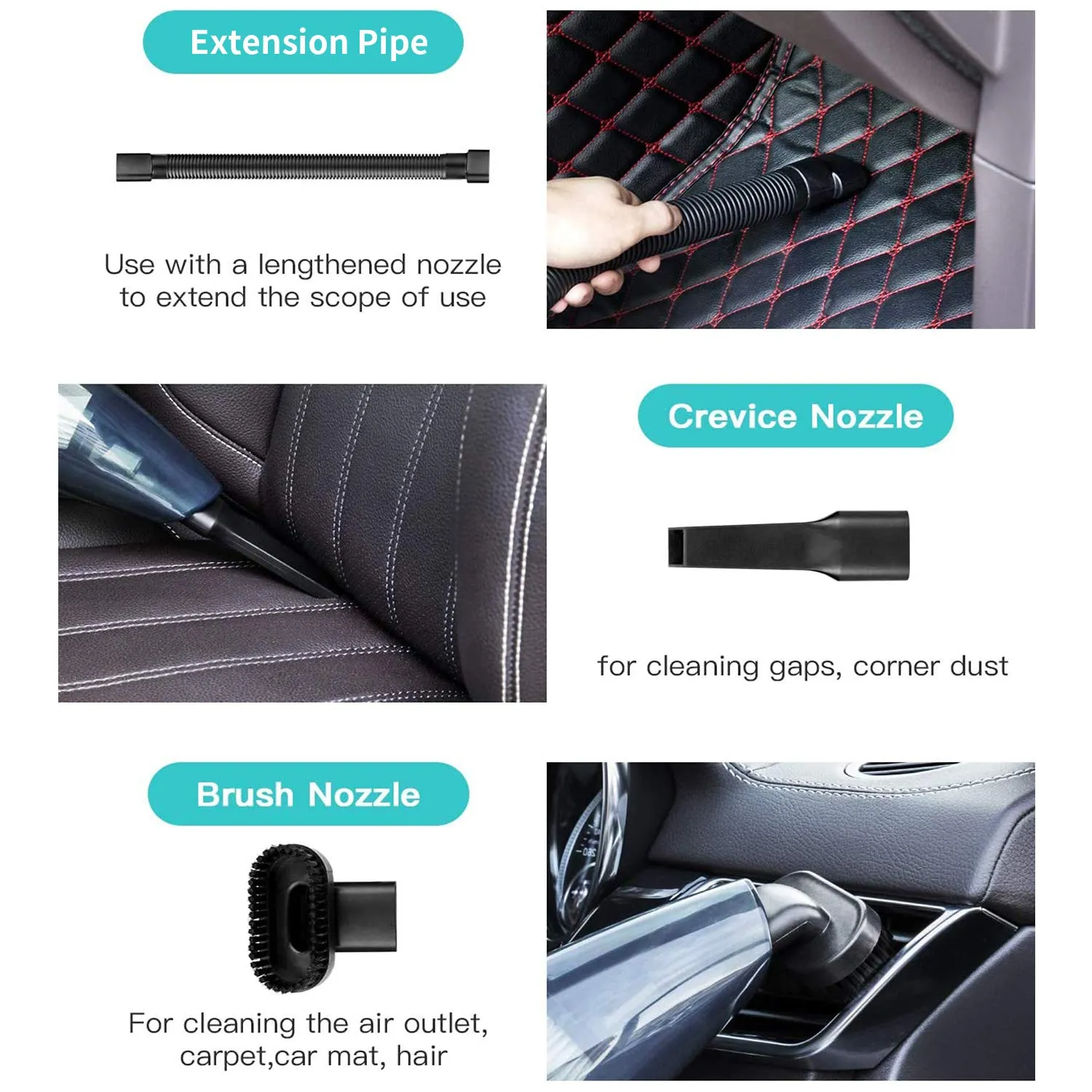 Handheld Cordless Vacuum Cleaner for Home & Car - 2200mAh Rechargeable, 120W, 6000PA Suction - Image 6