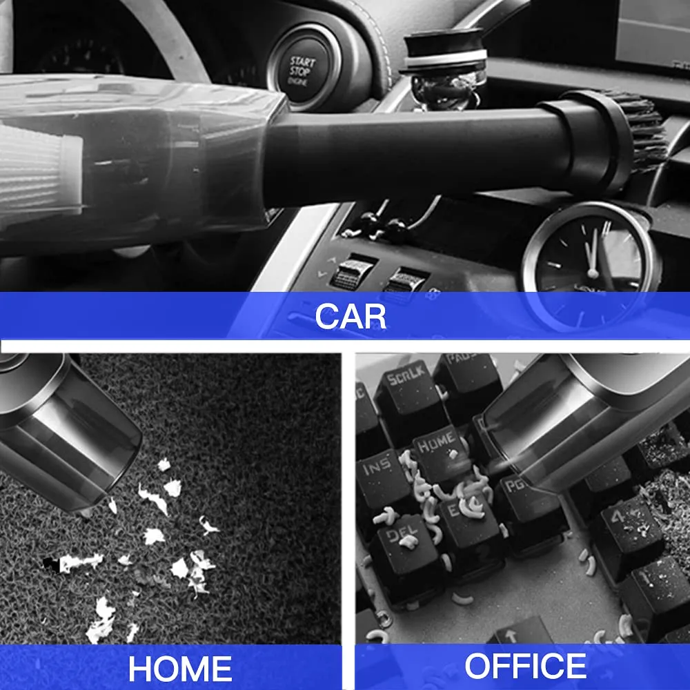 Handheld Vacuum 6000PA Rechargeable Mini Cordless Cleaner for Car, Home, Office & Pet Hair - Image 4