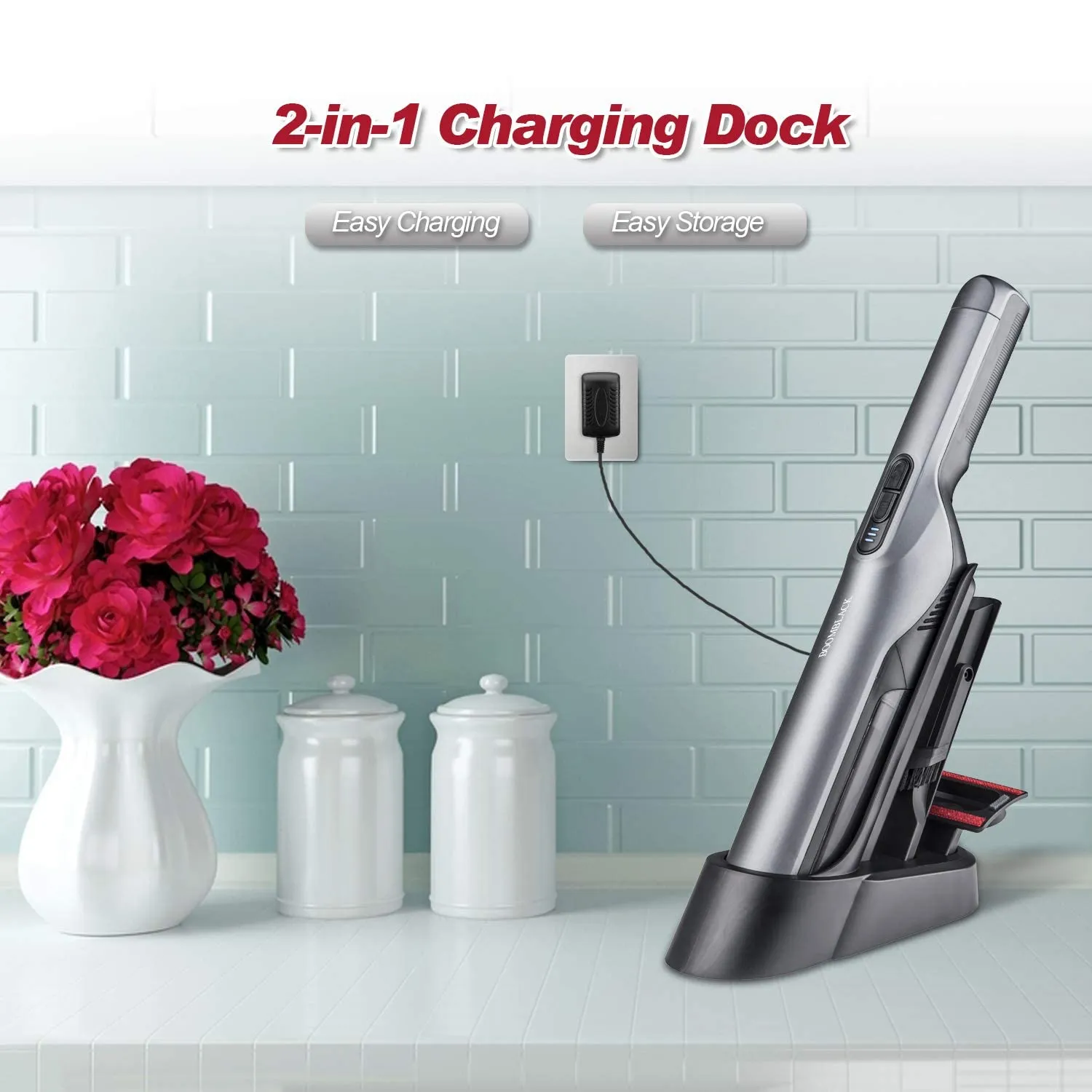 Handheld Vacuum Cleaner Cordless 13Kpa - Lightweight 1.4LB with Charging Dock & One-Touch Empty - Image 7