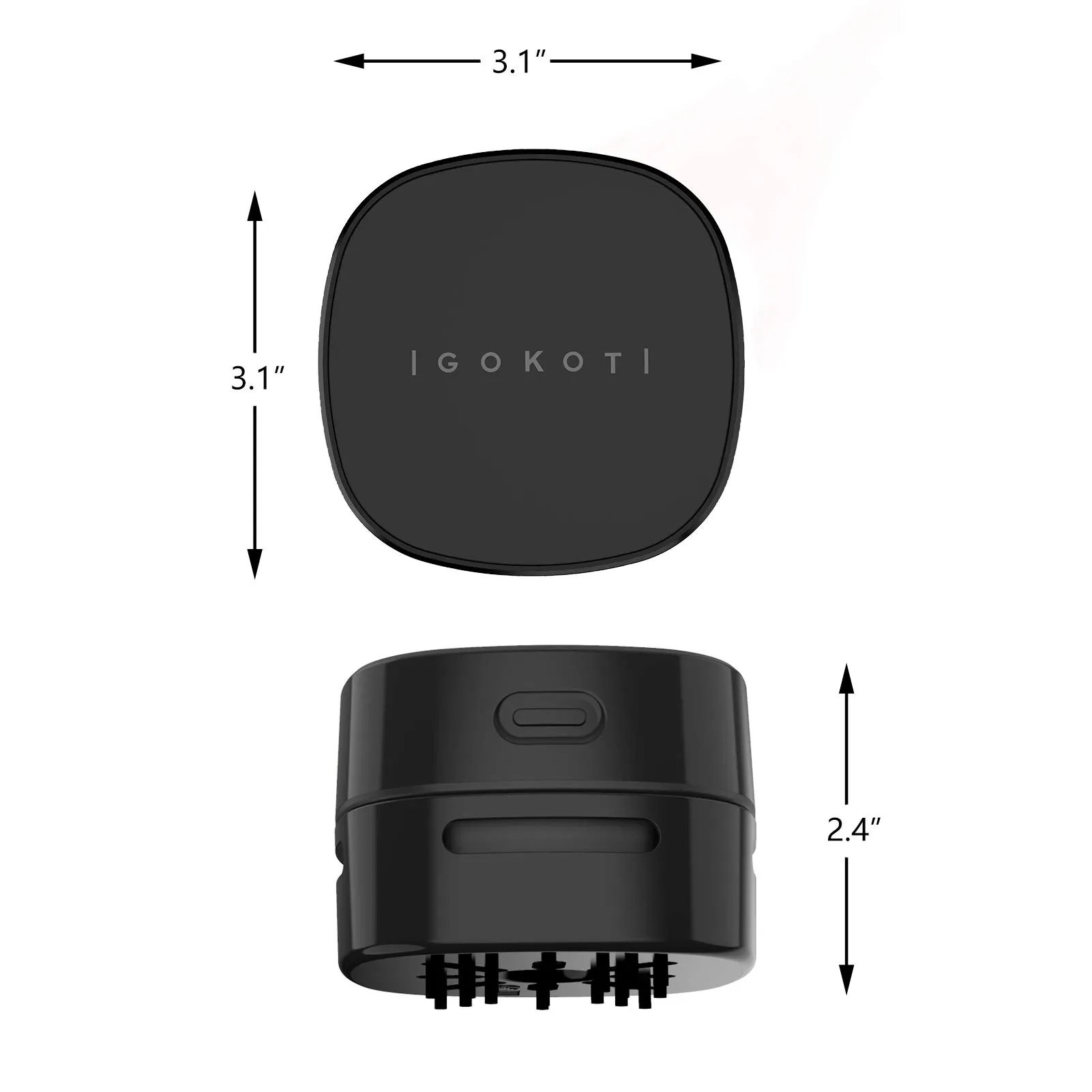 IGOKOTI Mini Desk Vacuum Cleaner - Cordless USB Rechargeable, High Suction & Low Noise, 3.16' Size - Image 3