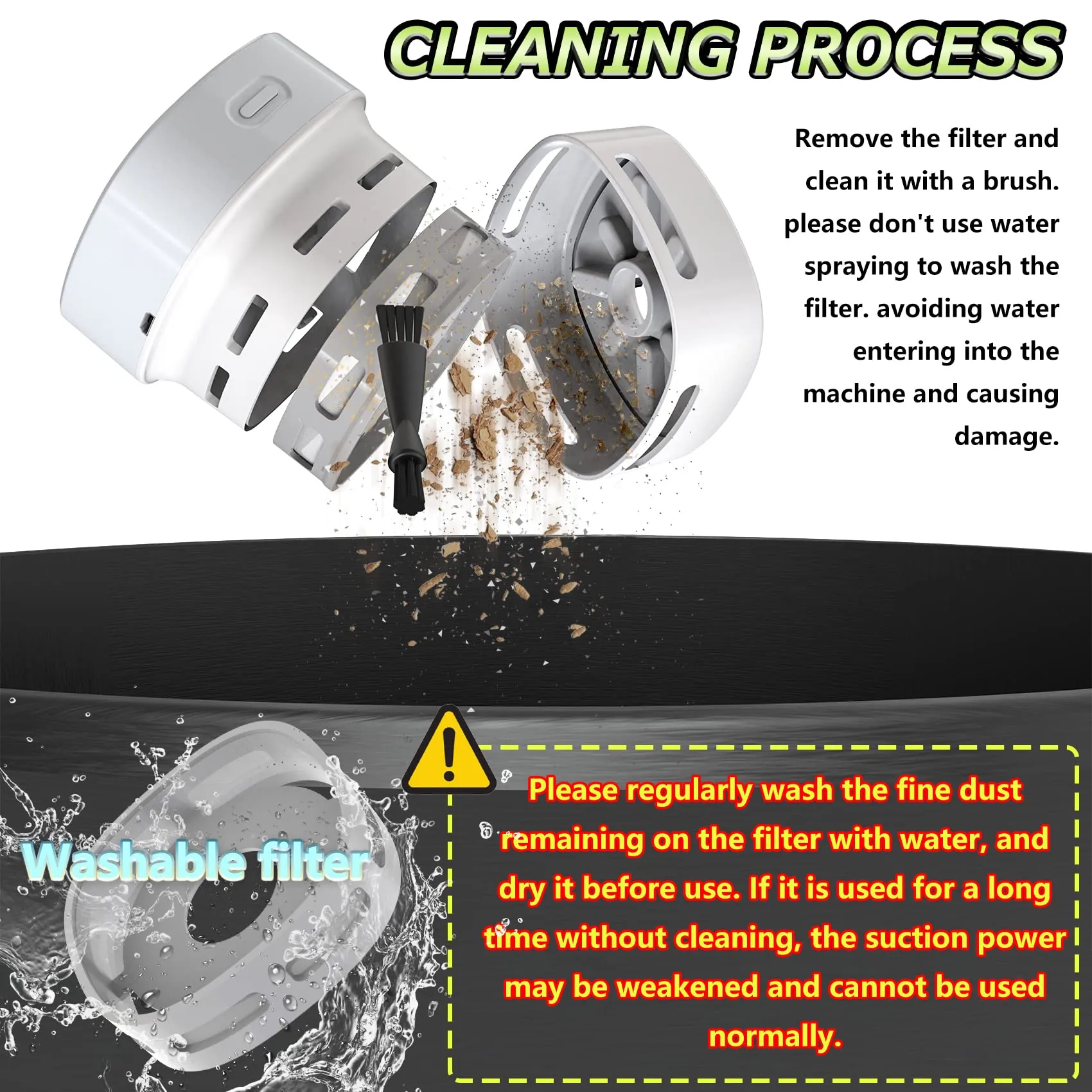 IGOKOTI Mini Desk Vacuum Cleaner - Cordless USB Rechargeable, High Suction & Low Noise, 3.16' Size - Image 7