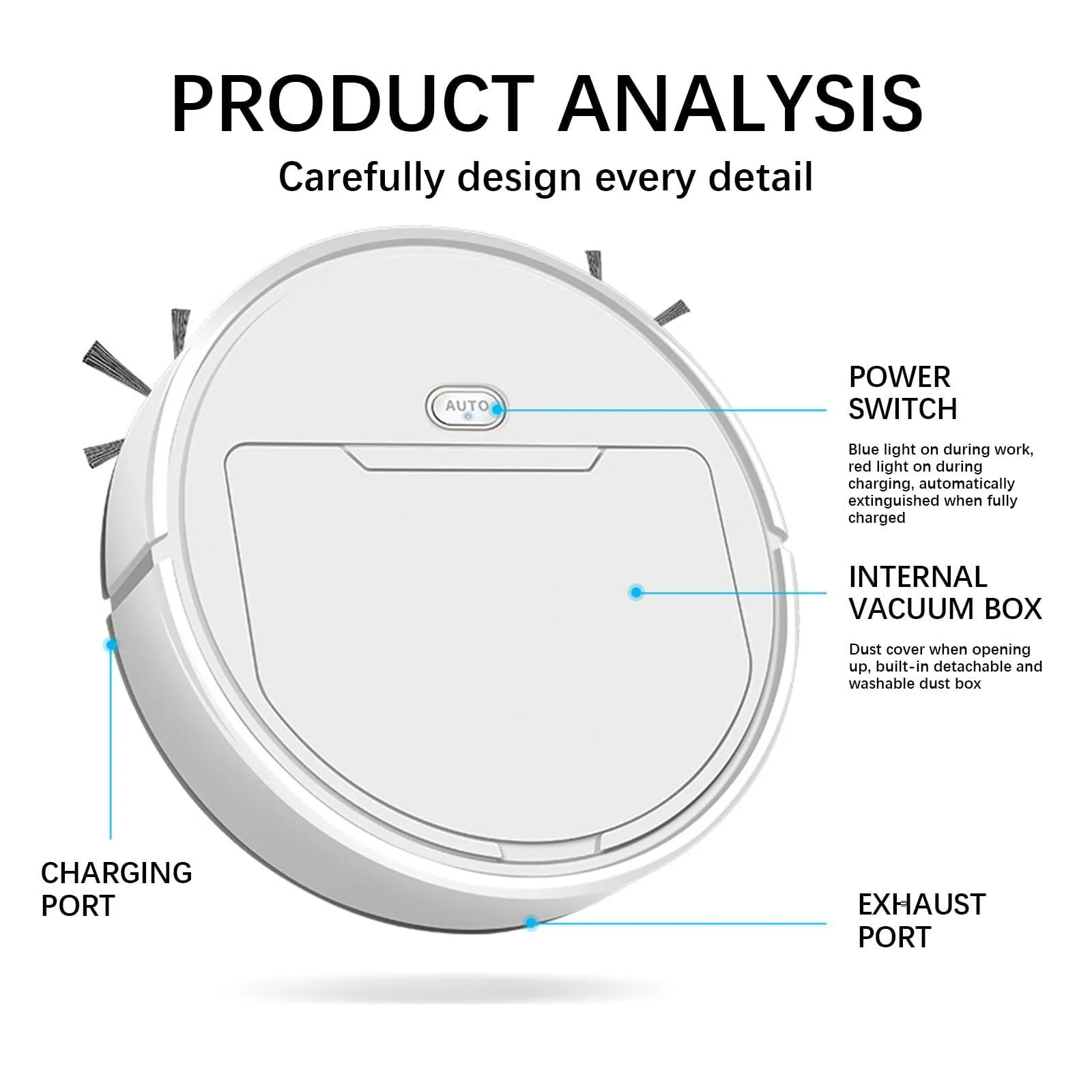 Sweeping Avoidance Intelligent Sweeping Robot Vacuum Cleaner - 60 Min Worktime, Smart ...
