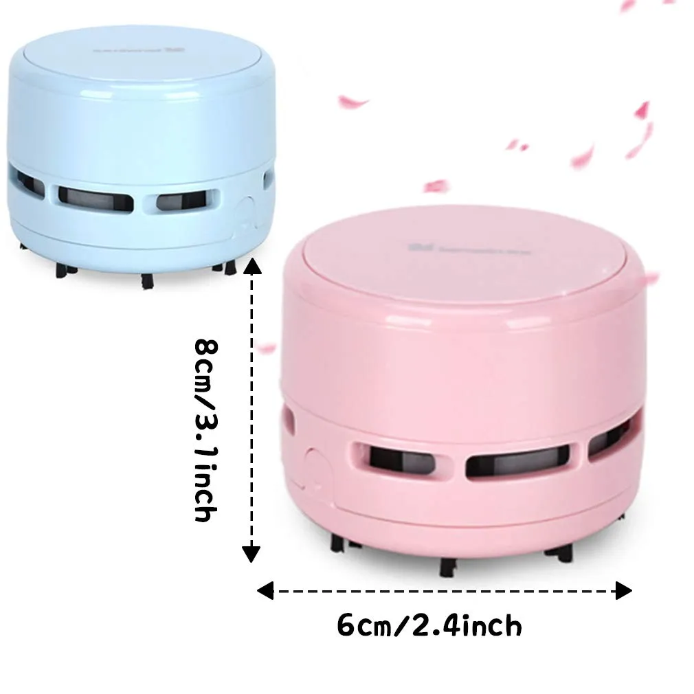 iSuperb Mini Desktop Vacuum Cleaner - Portable Handheld Cordless Dust Sweeper for Home & Office (Pink) - Image 6