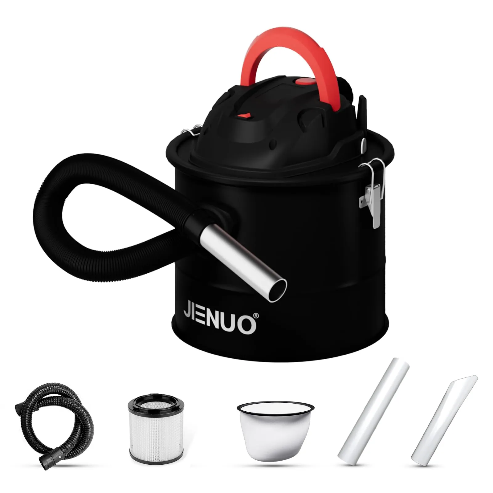 JIENUO 4 Gallon Ash Vacuum Cleaner with 1000W Suction, Semi Auto Filter Clean, Blower Function