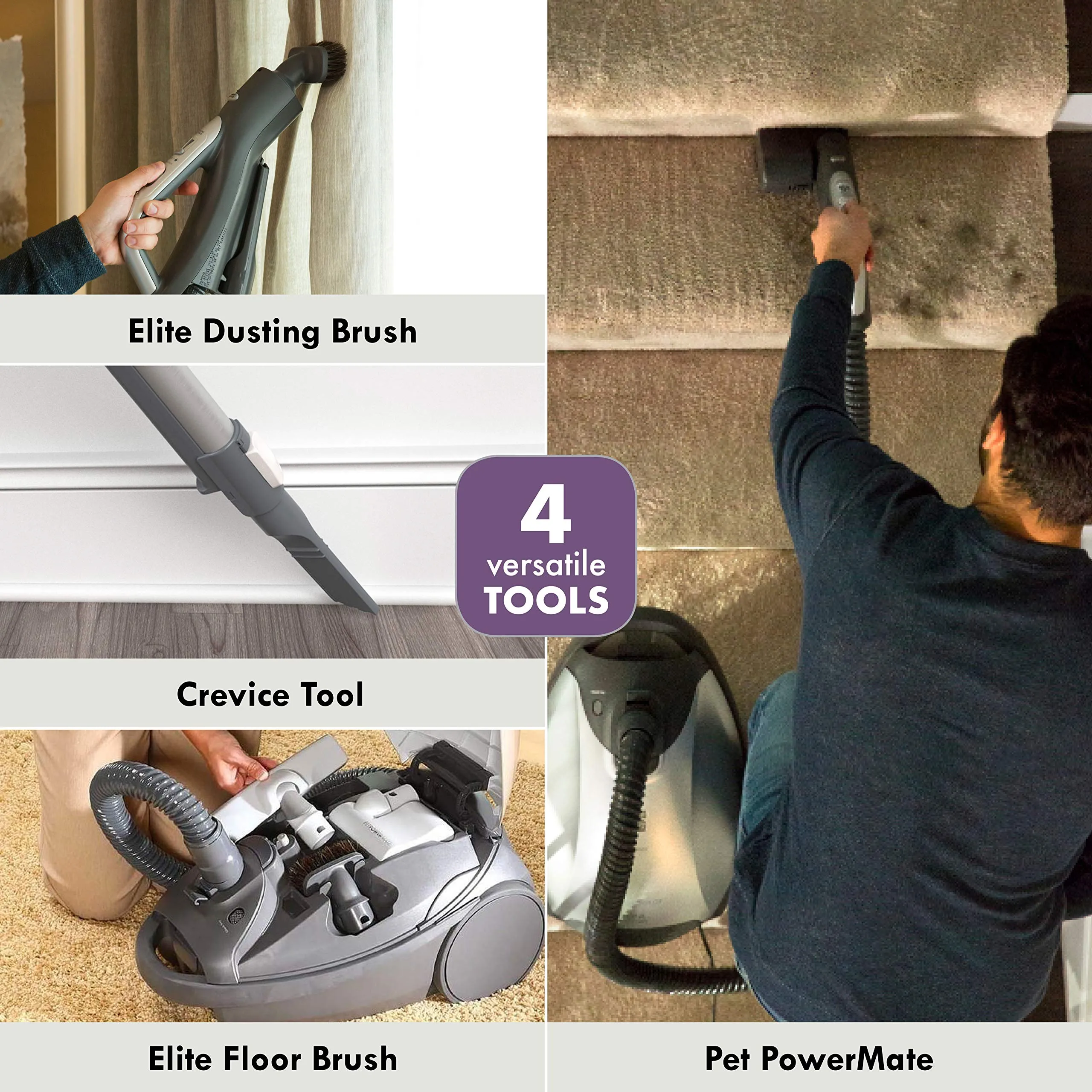 Kenmore Elite 81714 Pet Friendly Ultra Plush Bagged Canister Vacuum with HEPA Filter, Champagne - Image 6