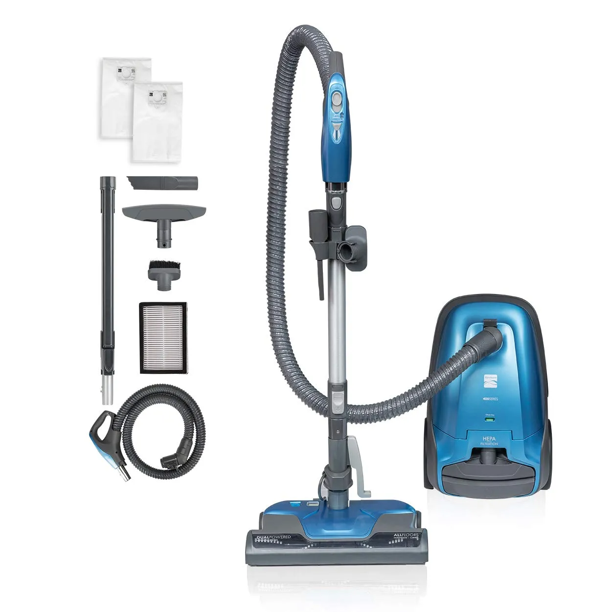 Kenmore Lightweight Bagged Canister Vacuum Cleaner - Pet Friendly, HEPA, 4 Tools, Blue, 20 lbs