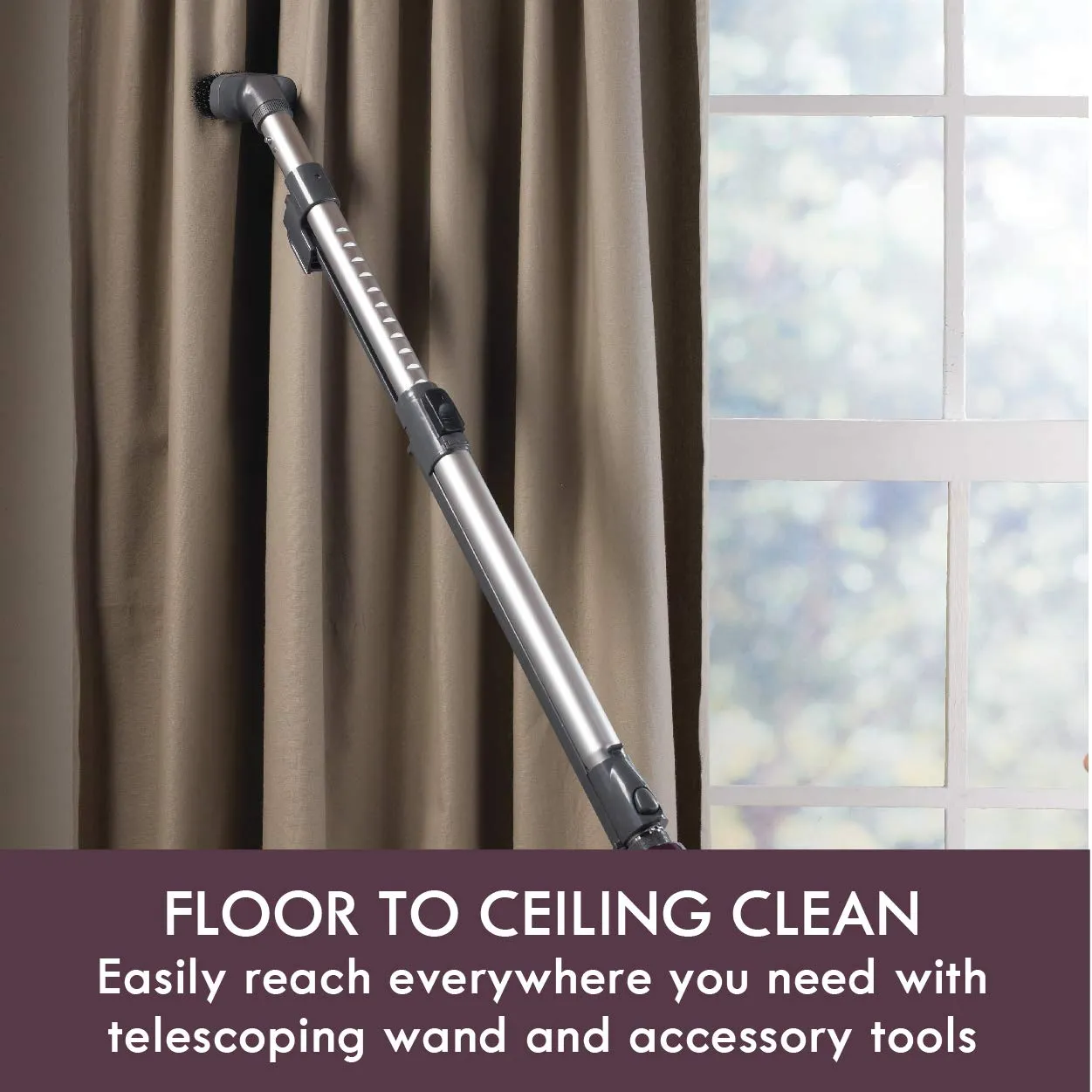 Kenmore Lightweight Bagless Compact Canister Vacuum with Pet Powermate, HEPA Filter, Eggplant - Image 2