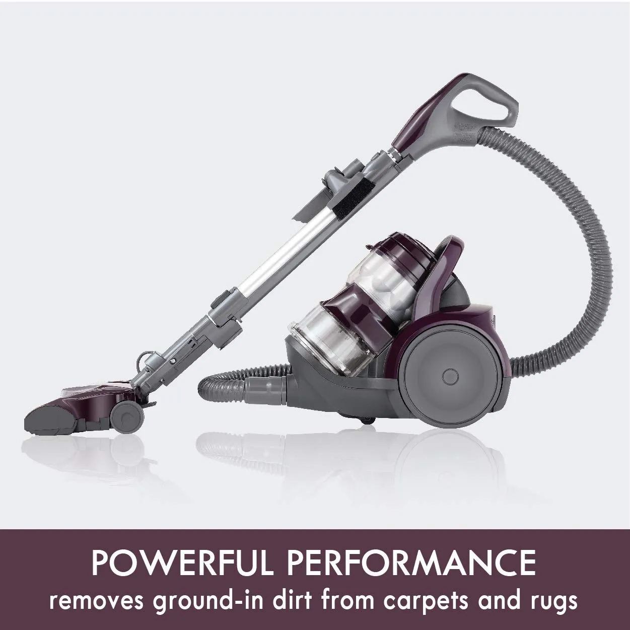 Kenmore Lightweight Bagless Compact Canister Vacuum with Pet Powermate, HEPA Filter, Eggplant - Image 3
