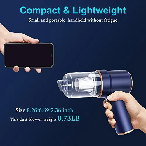KMM Handheld Car Vacuum Cleaner 9000Pa, 120W Wet & Dry Cleaner with LED Light & Multi-Nozzles - Image 5