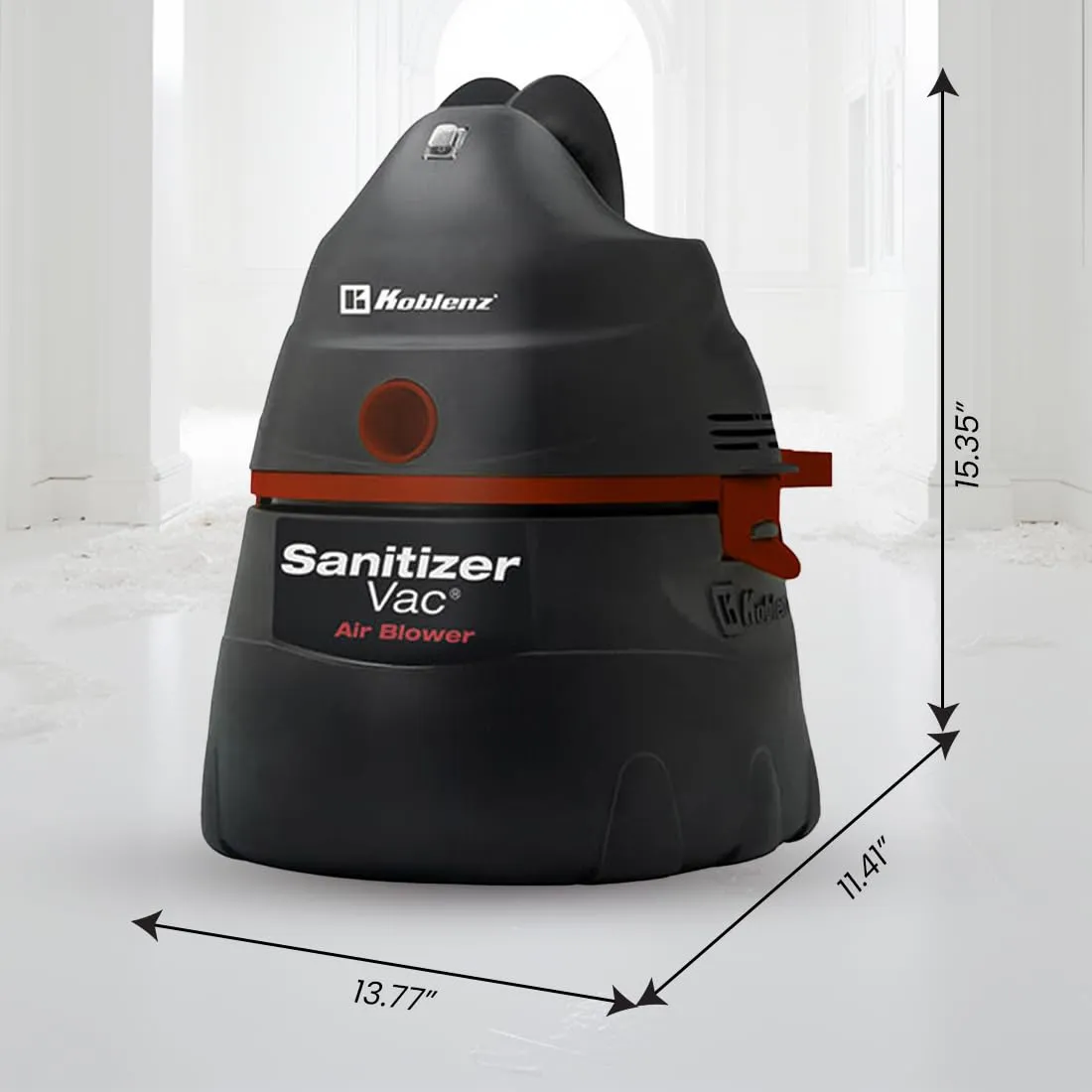 Koblenz WD-390 S K2 Portable Wet-Dry Vacuum Cleaner, 3 Gallon Tank, 2.0 HP, Black - Image 7