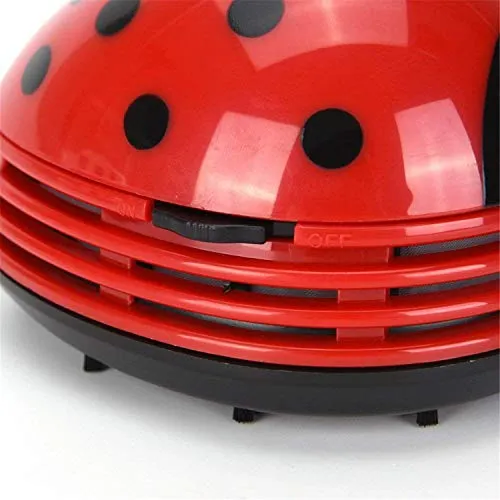 Ladybug Mini Vacuum Cleaner - Portable Desk Dust Sweeper, 2Pcs, Red, 10.5x8x7cm, Cute Design - Image 6