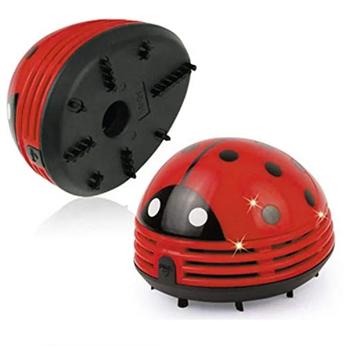 Ladybug Mini Vacuum Cleaner - Portable Desk Dust Sweeper, 2Pcs, Red, 10.5x8x7cm, Cute Design - Image 7