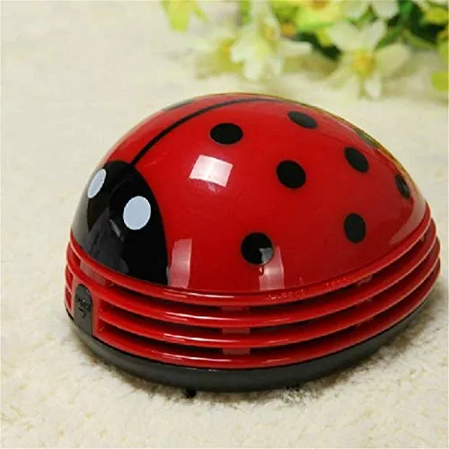 Ladybug Mini Vacuum Cleaner - Portable Desk Dust Sweeper, 2Pcs, Red, 10.5x8x7cm, Cute Design - Image 9
