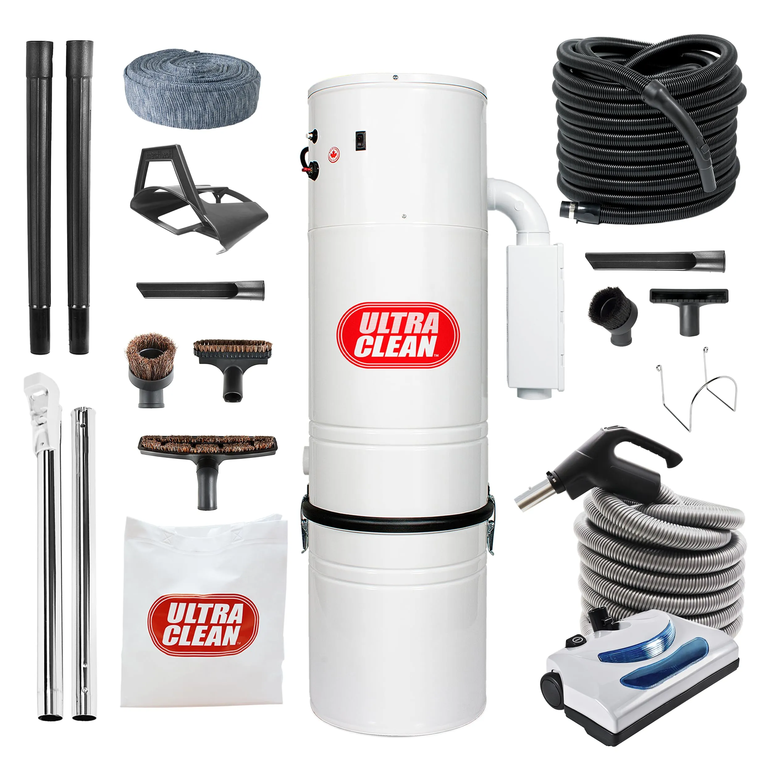Made in Canada Ultra Clean SC200 Central Vacuum System with Electric Hose and Garage Kit