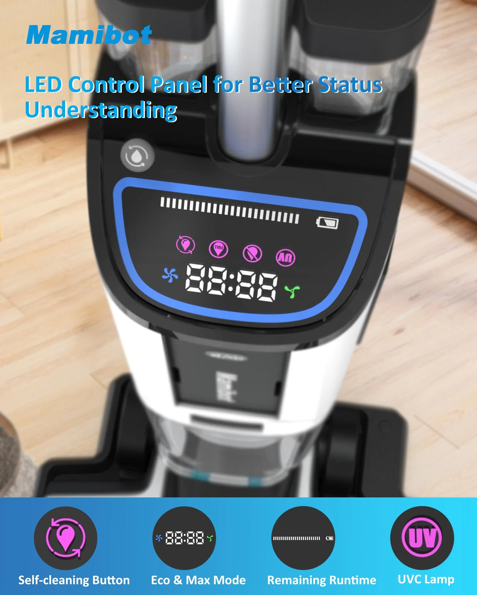 Mamibot Cordless Wet Dry Vacuum Cleaner & Mop, Smart Multi-Surface Cleaner with Self-Cleaning System 2 Mamibot Cordless Wet Dry Vacuum Cleaner & Mop, Smart Multi-Surface Cleaner with Self-Cleaning System - Image 2