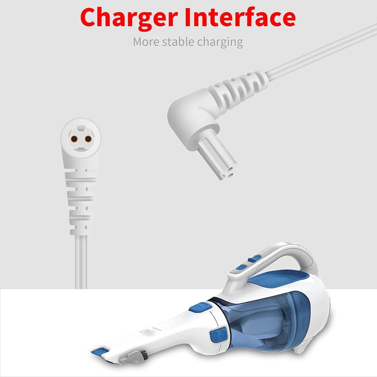 MEROM 15V Charger for Black & Decker Handheld Vacuum - Genuine White Replacement Cord - Image 3
