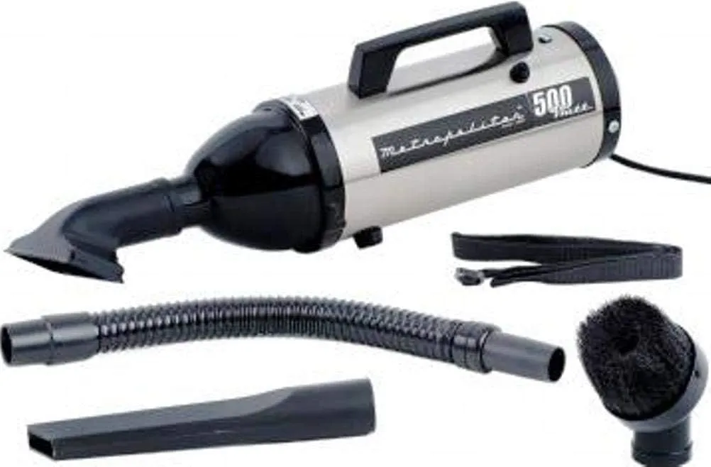 METROVAC Evolution Hand Vacuum - Powerful, Lightweight, 504W, Satin Nickel/Black Finish, Made in USA