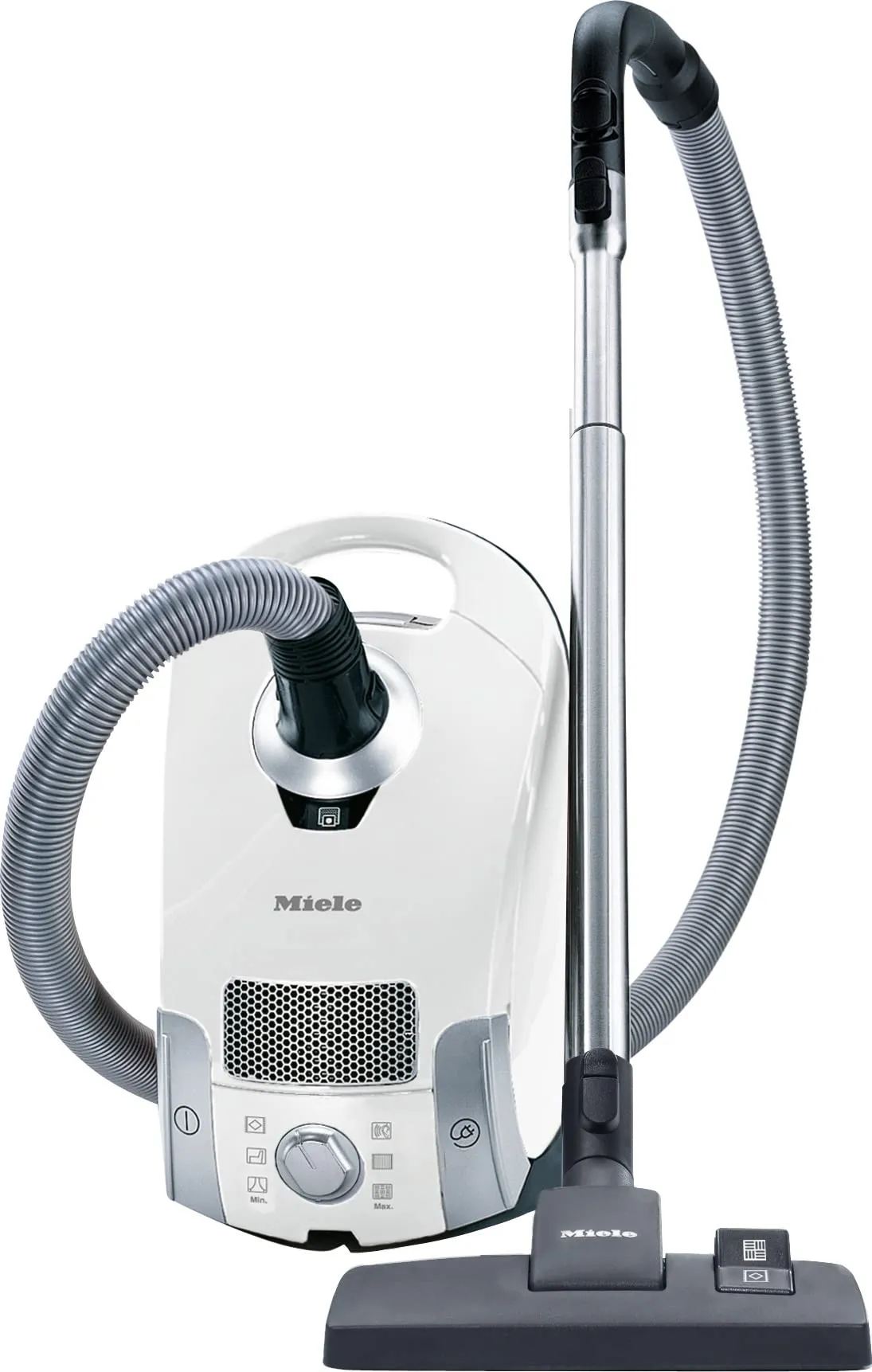 Miele Compact C1 Pure Bagged Canister Vacuum - Powerful Suction for Hard Floors & Low-Pile Carpet