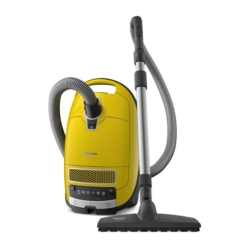 Miele Complete C3 Calima Bagged Canister Vacuum Cleaner - Turbobrush, Low-Medium Pile Carpet, Curry Yellow